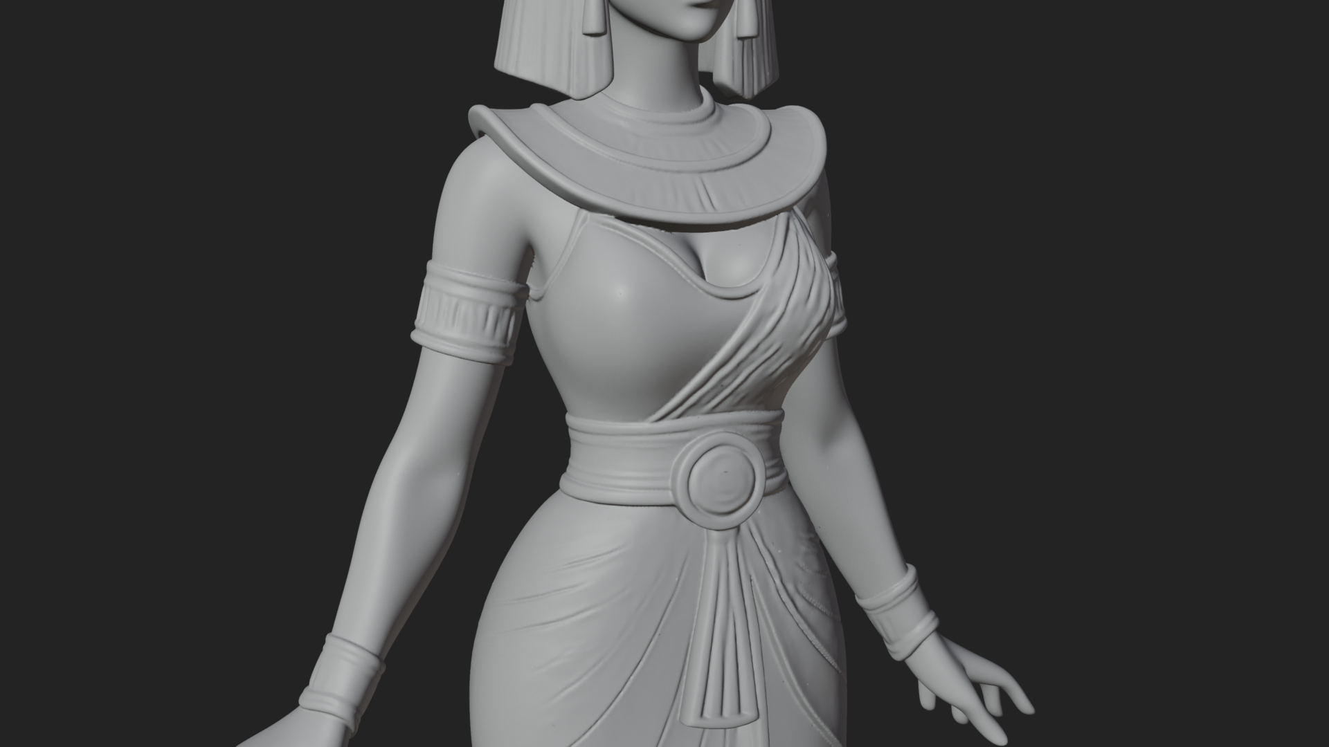 Egyptian Queen Statue Design 11 3D Print Model 3D Model