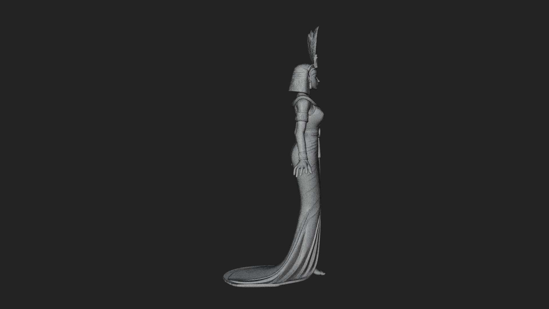 Egyptian Queen Statue Design 11 3D Print Model 3D Model