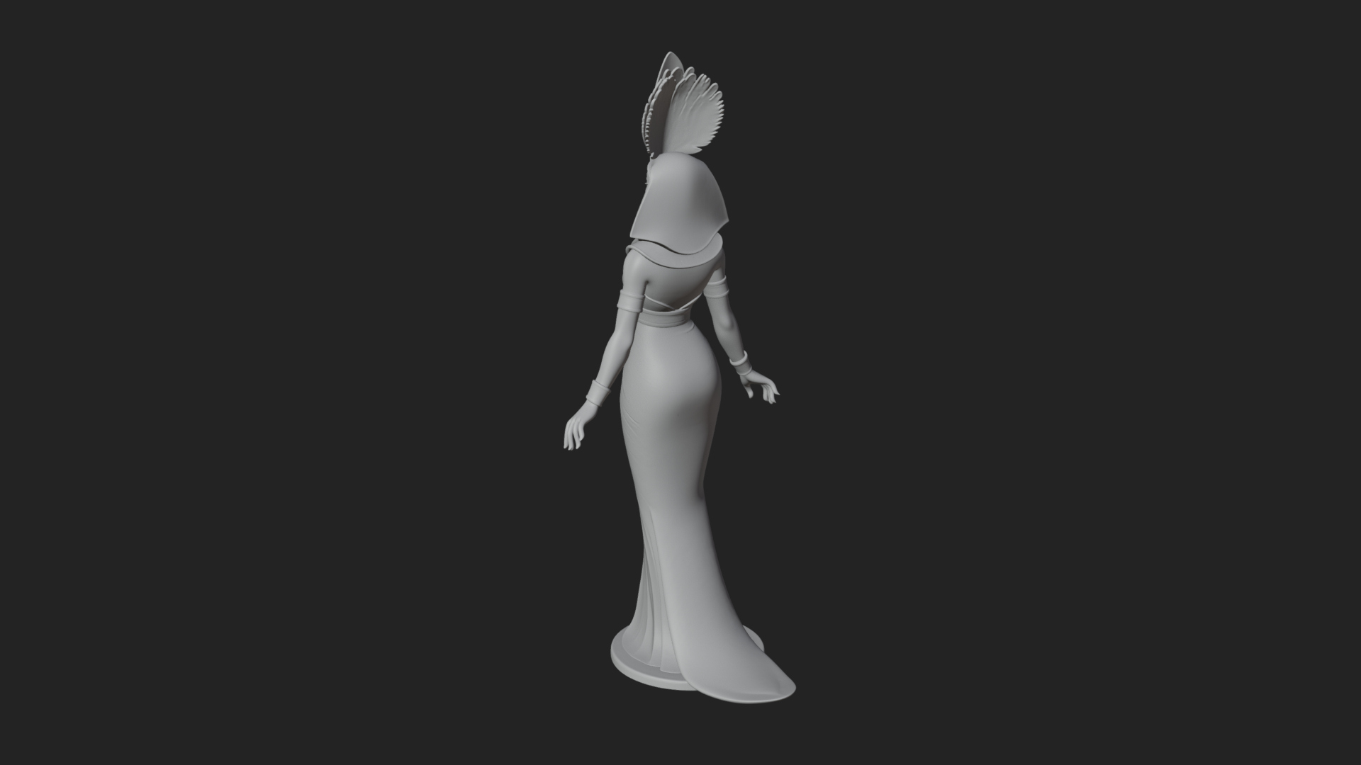 Egyptian Queen Statue Design 12 3D Print Model 3D Model