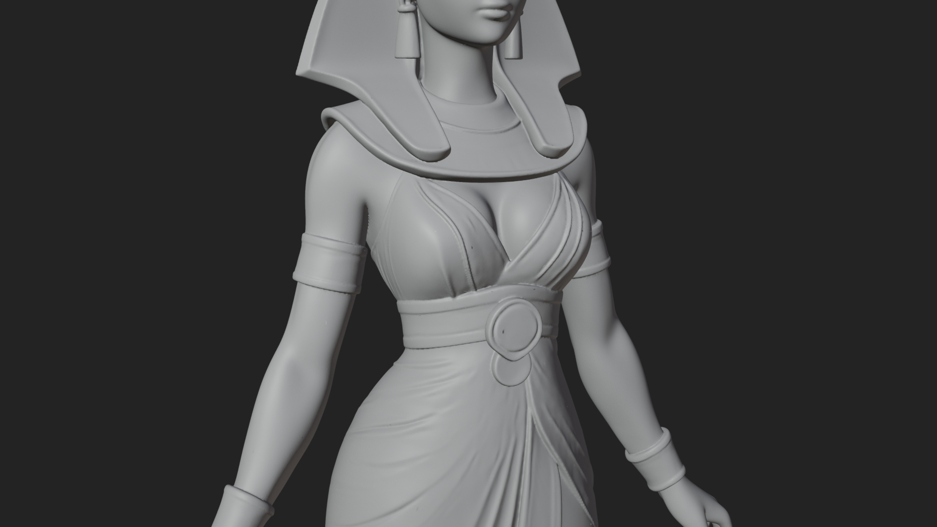 Egyptian Queen Statue Design 12 3D Print Model 3D Model