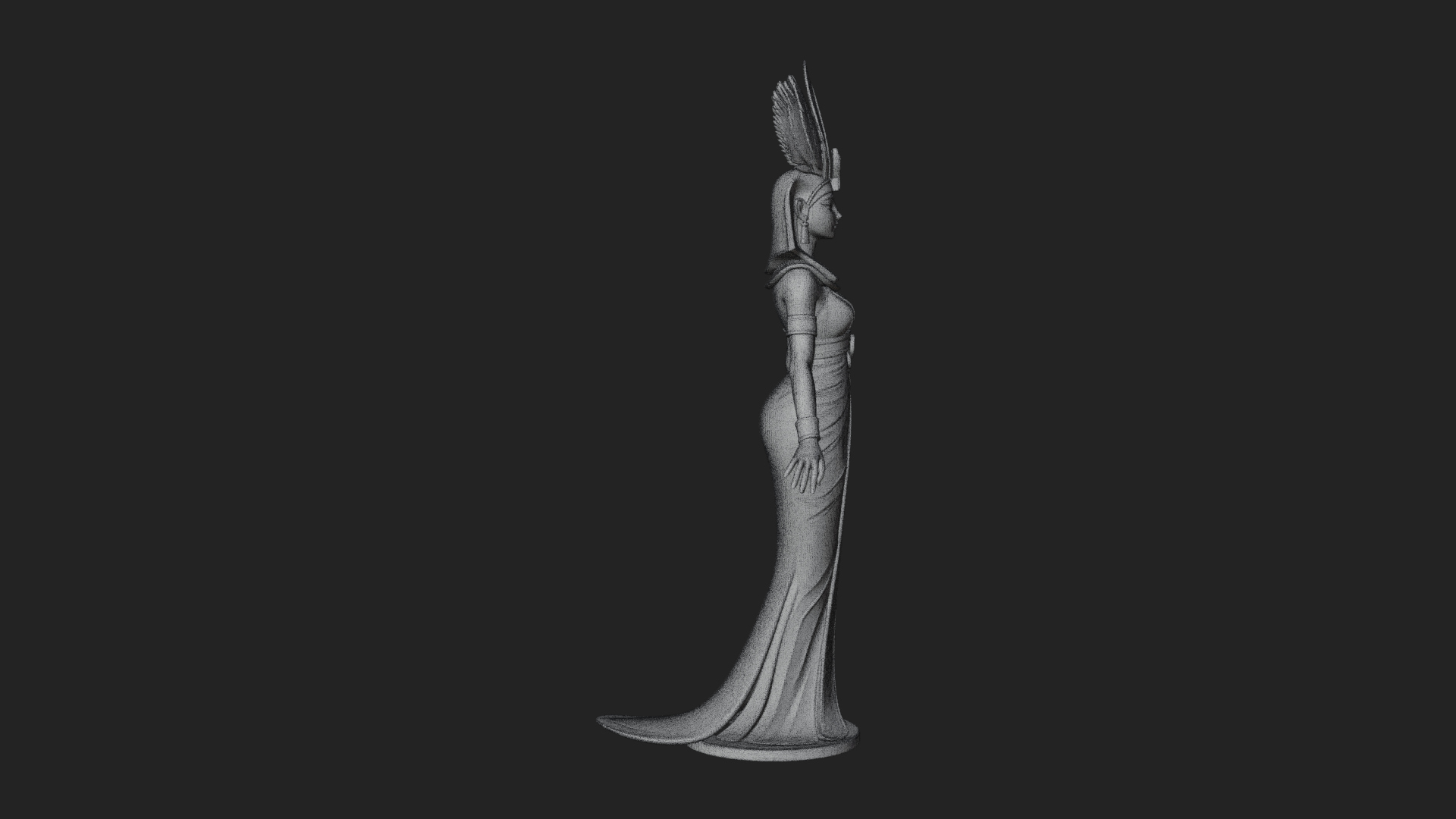 Egyptian Queen Statue Design 12 3D Print Model 3D Model