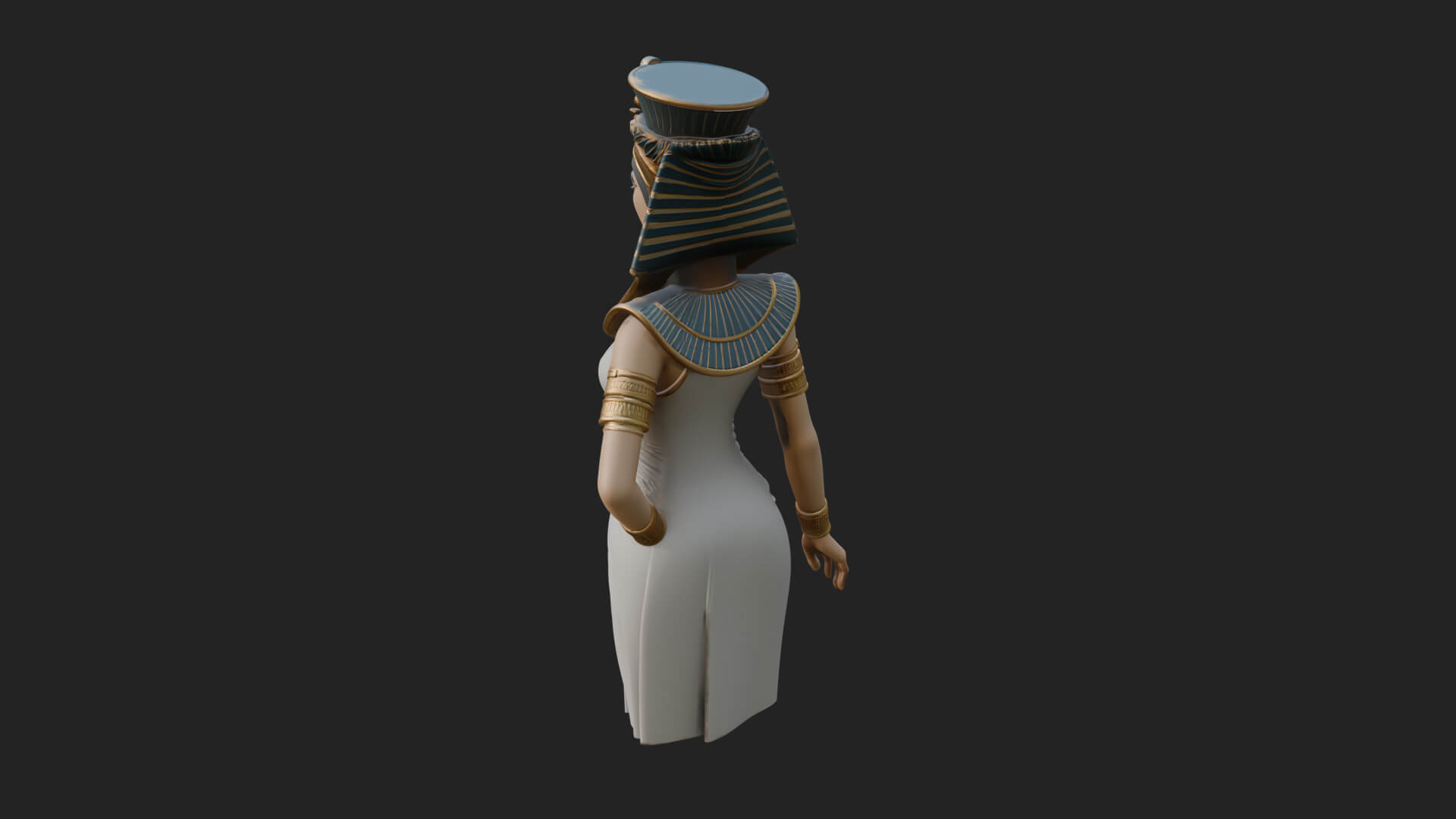 Egyptian Queen Statue Design 2 3D Print Model 3D Model