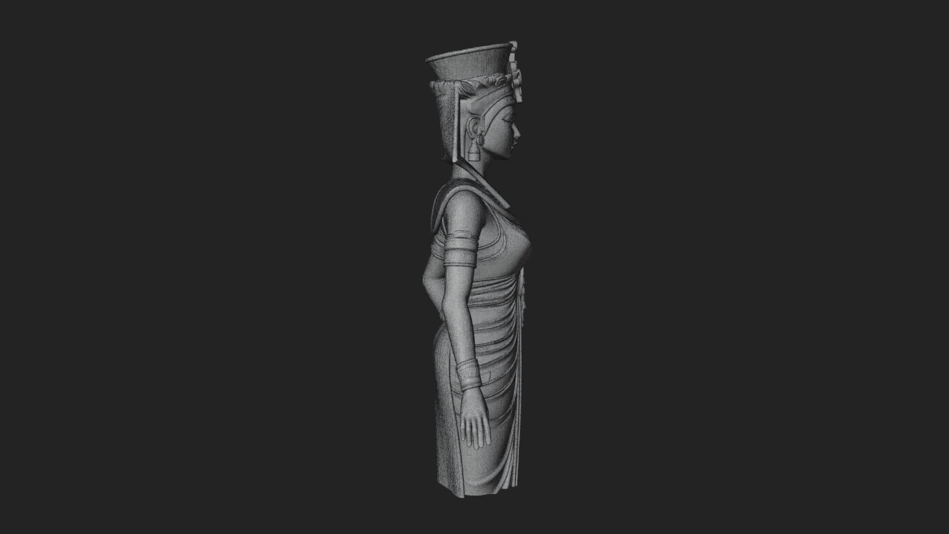 Egyptian Queen Statue Design 2 3D Print Model 3D Model