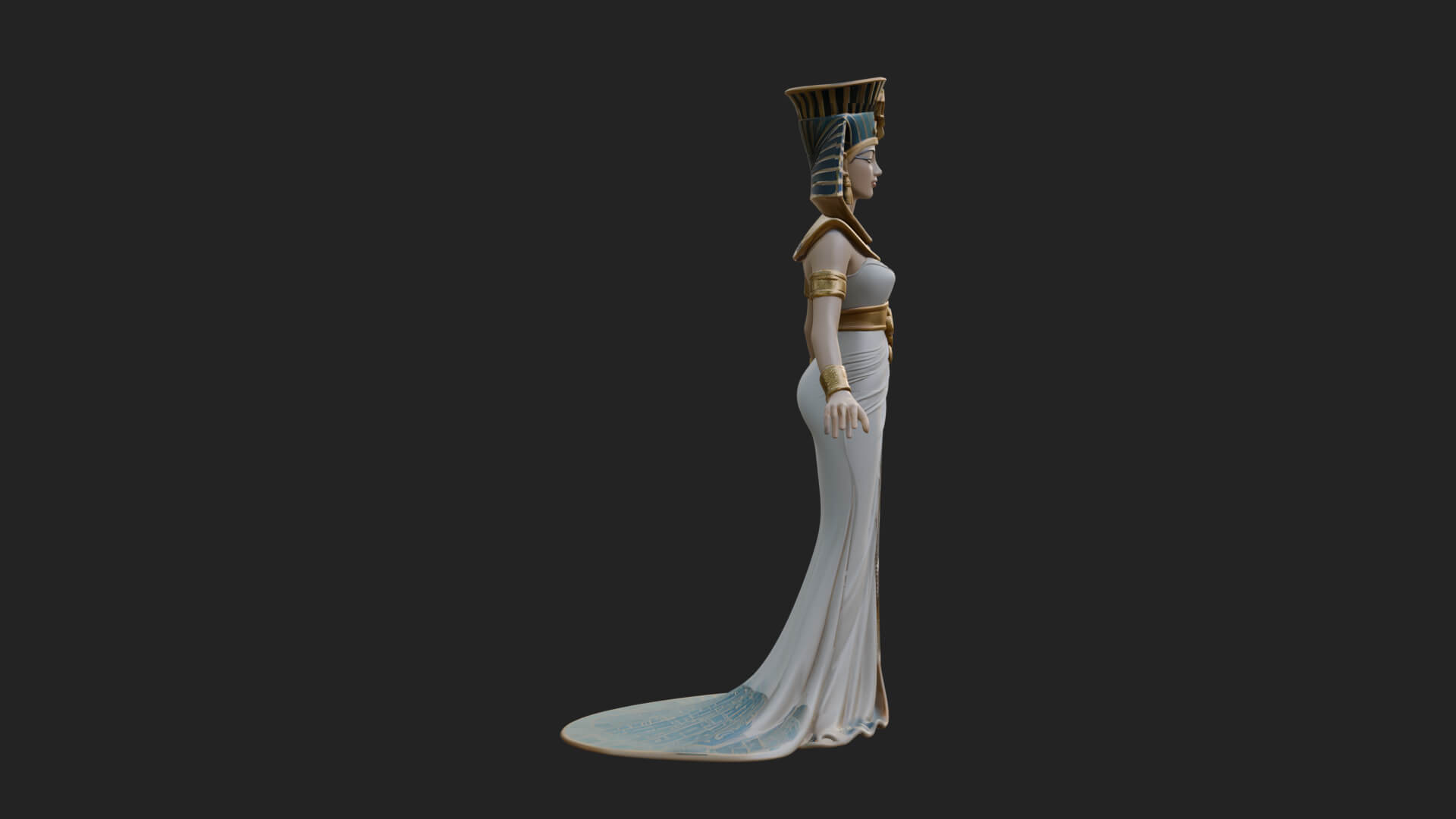 Egyptian Queen Statue Design 4 3D Print Model 3D Model
