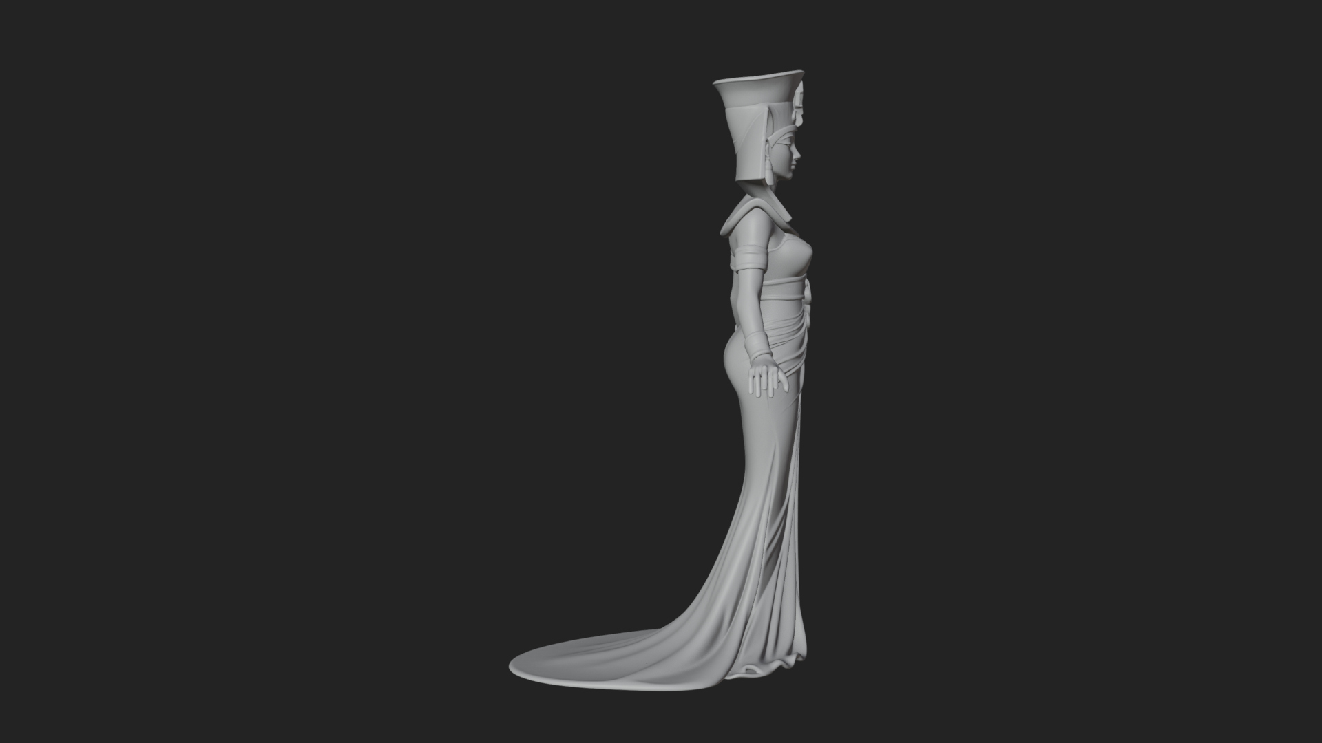 Egyptian Queen Statue Design 4 3D Print Model 3D Model
