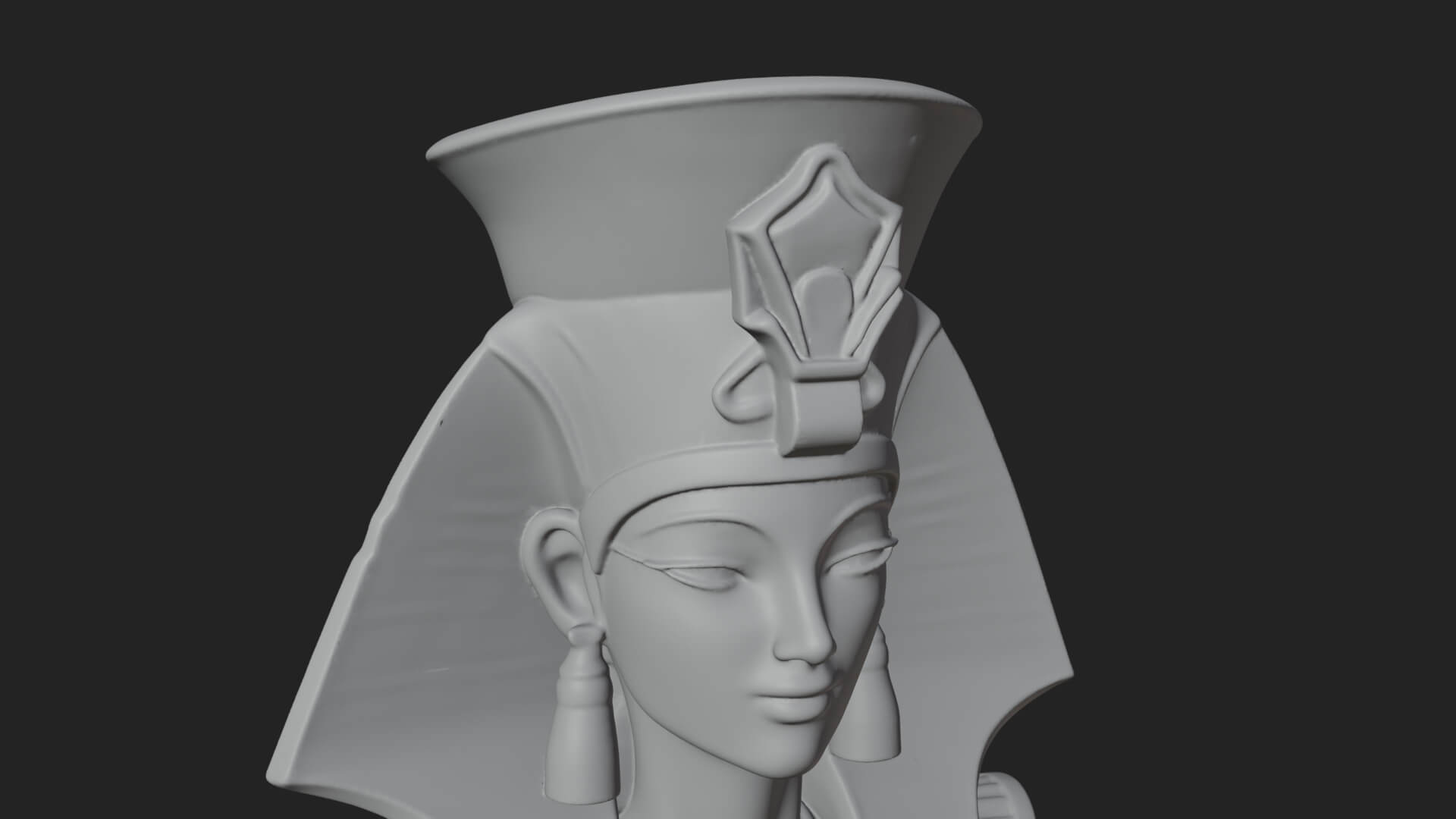 Egyptian Queen Statue Design 4 3D Print Model 3D Model