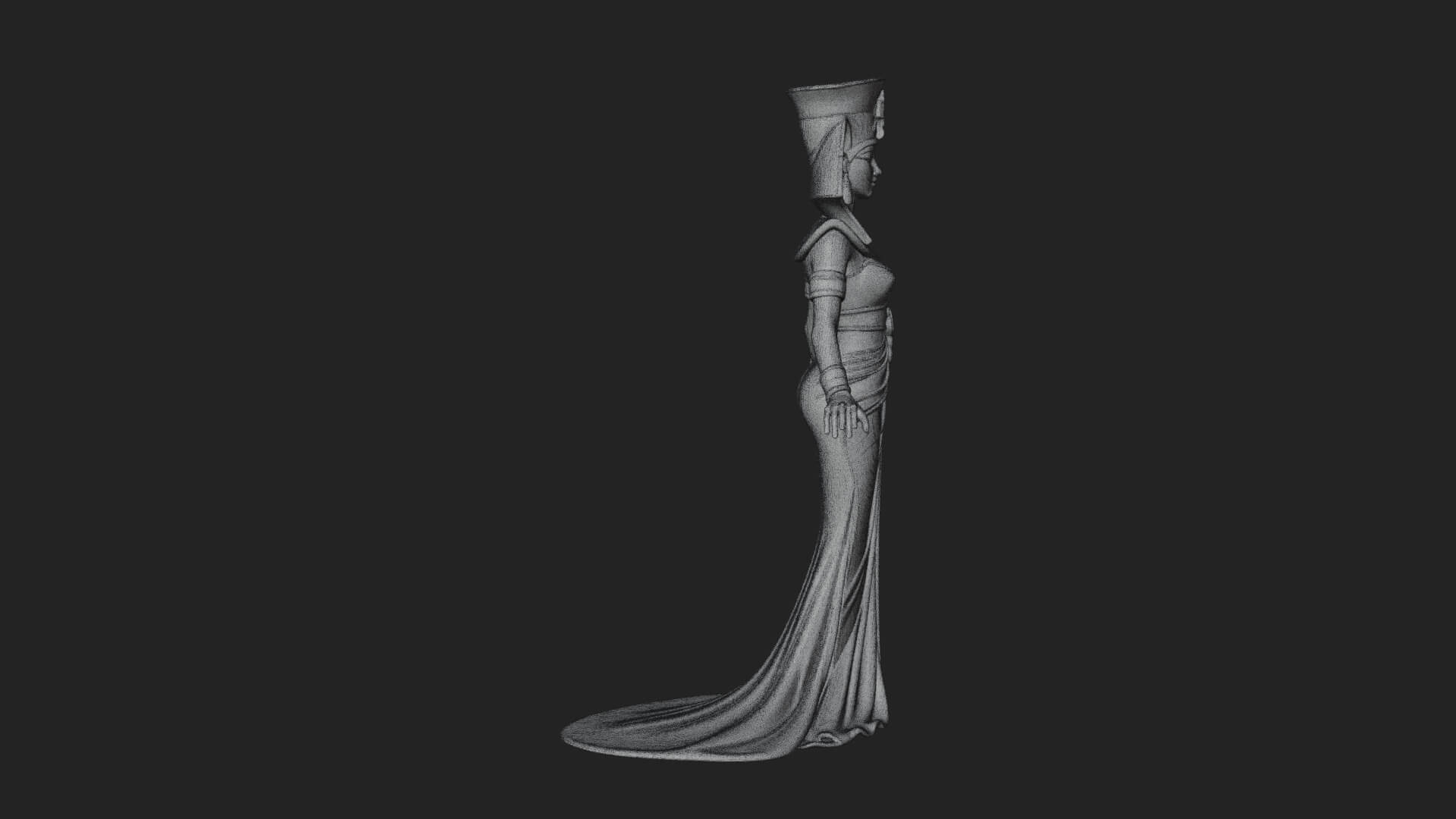 Egyptian Queen Statue Design 4 3D Print Model 3D Model