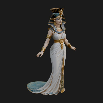 Egyptian Queen Statue Design 4 3D Print Model