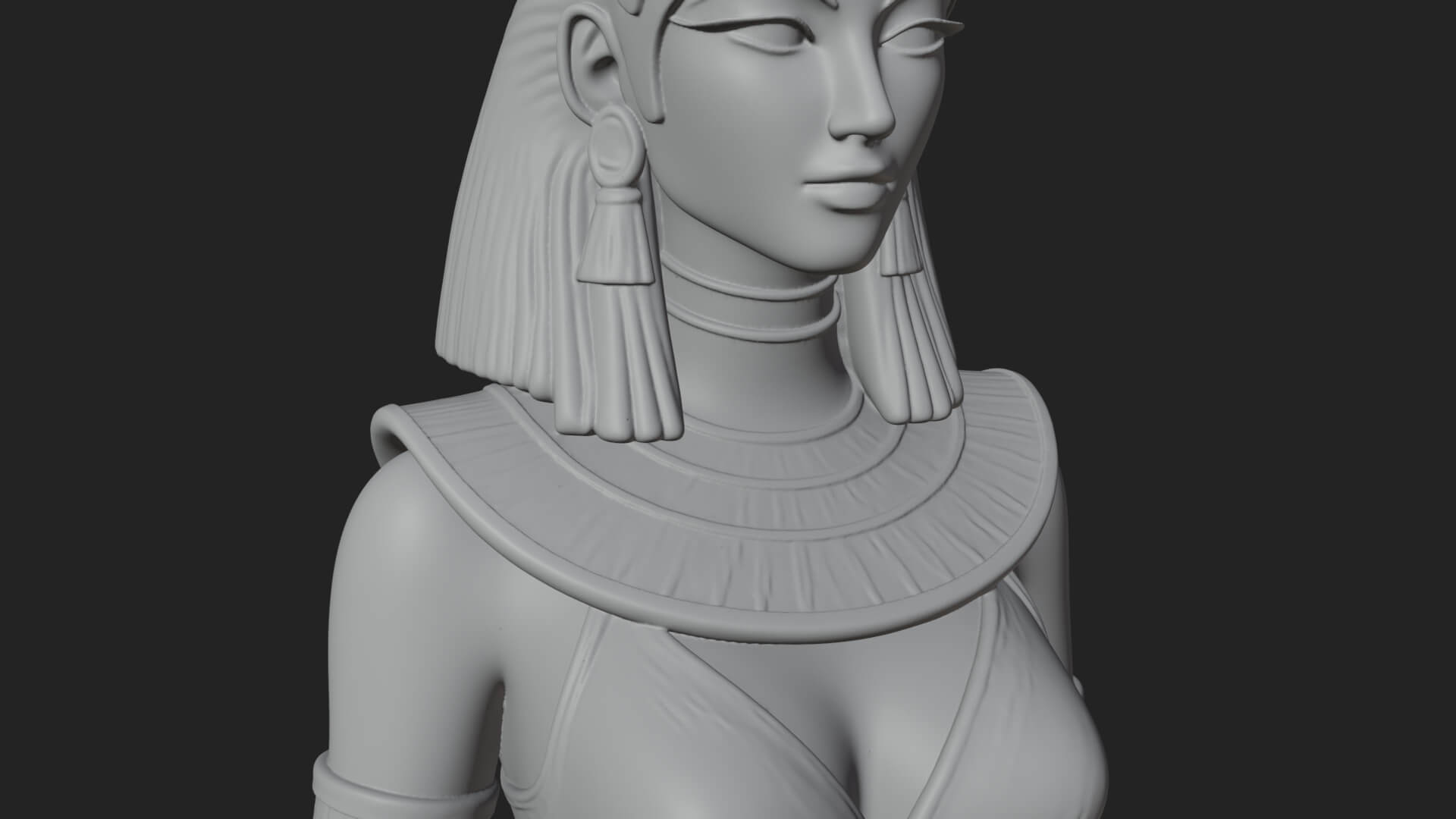 Egyptian Queen Statue Design 5 3D Print Model 3D Model