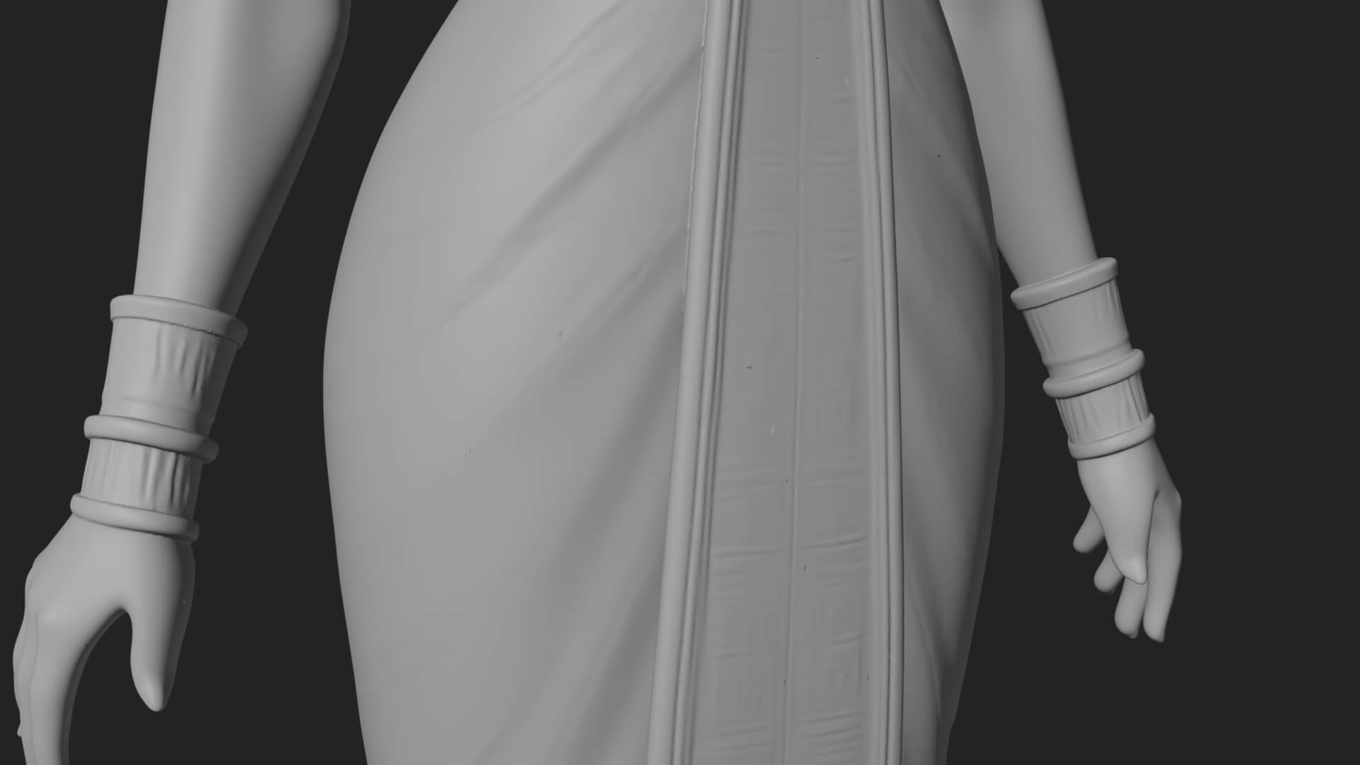 Egyptian Queen Statue Design 5 3D Print Model 3D Model