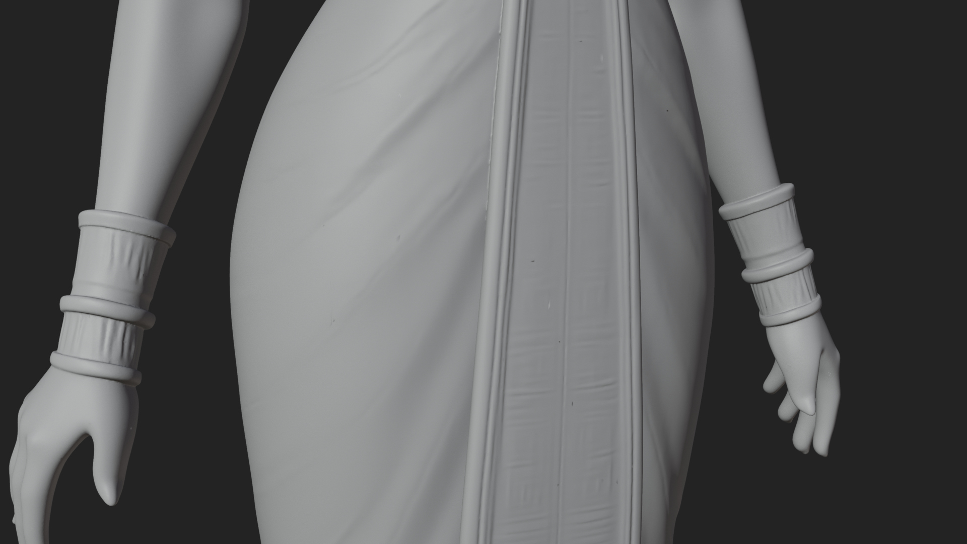 Egyptian Queen Statue Design 5 3D Print Model 3D Model