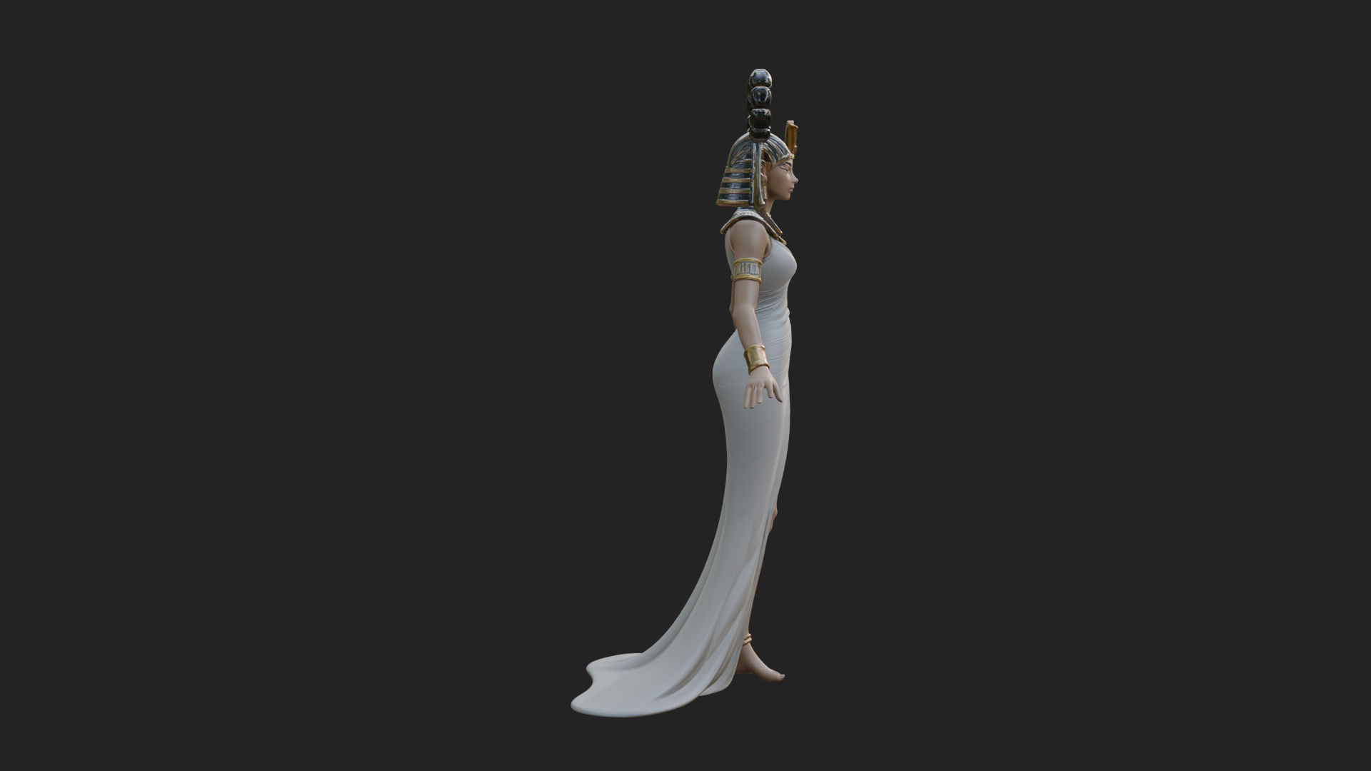 Egyptian Queen Statue Design 6 3D Print Model 3D Model