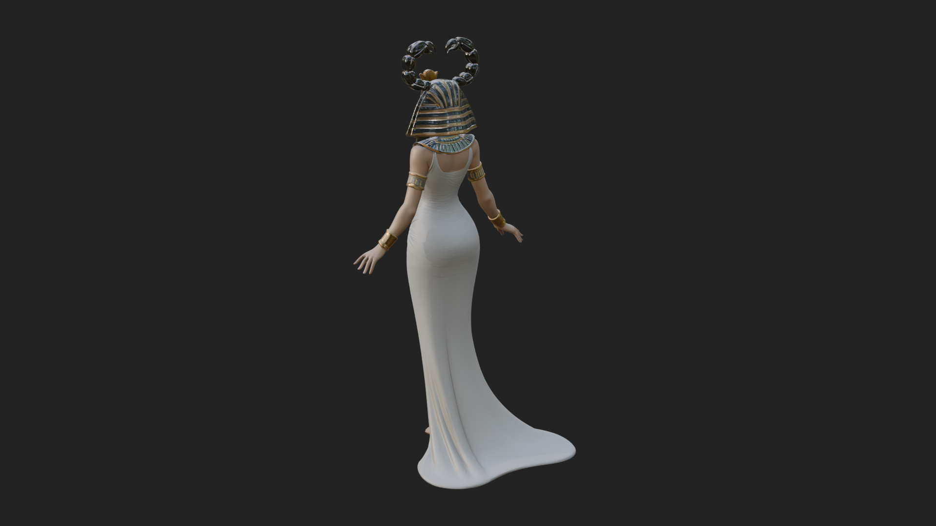 Egyptian Queen Statue Design 6 3D Print Model 3D Model