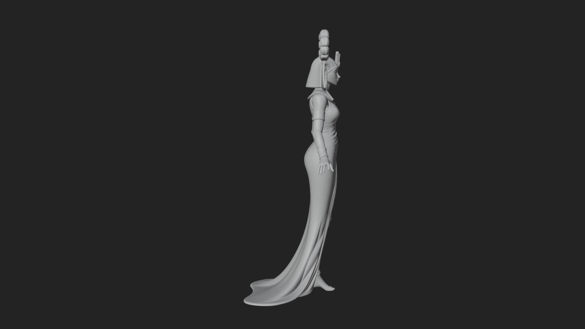 Egyptian Queen Statue Design 6 3D Print Model 3D Model