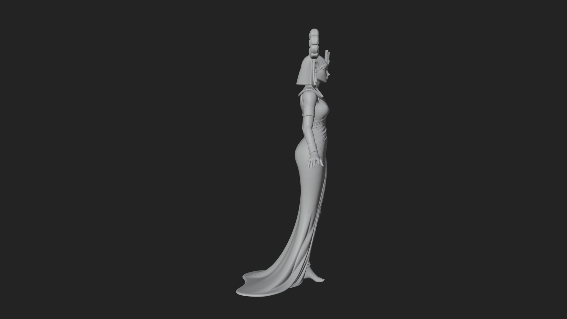 Egyptian Queen Statue Design 6 3D Print Model 3D Model