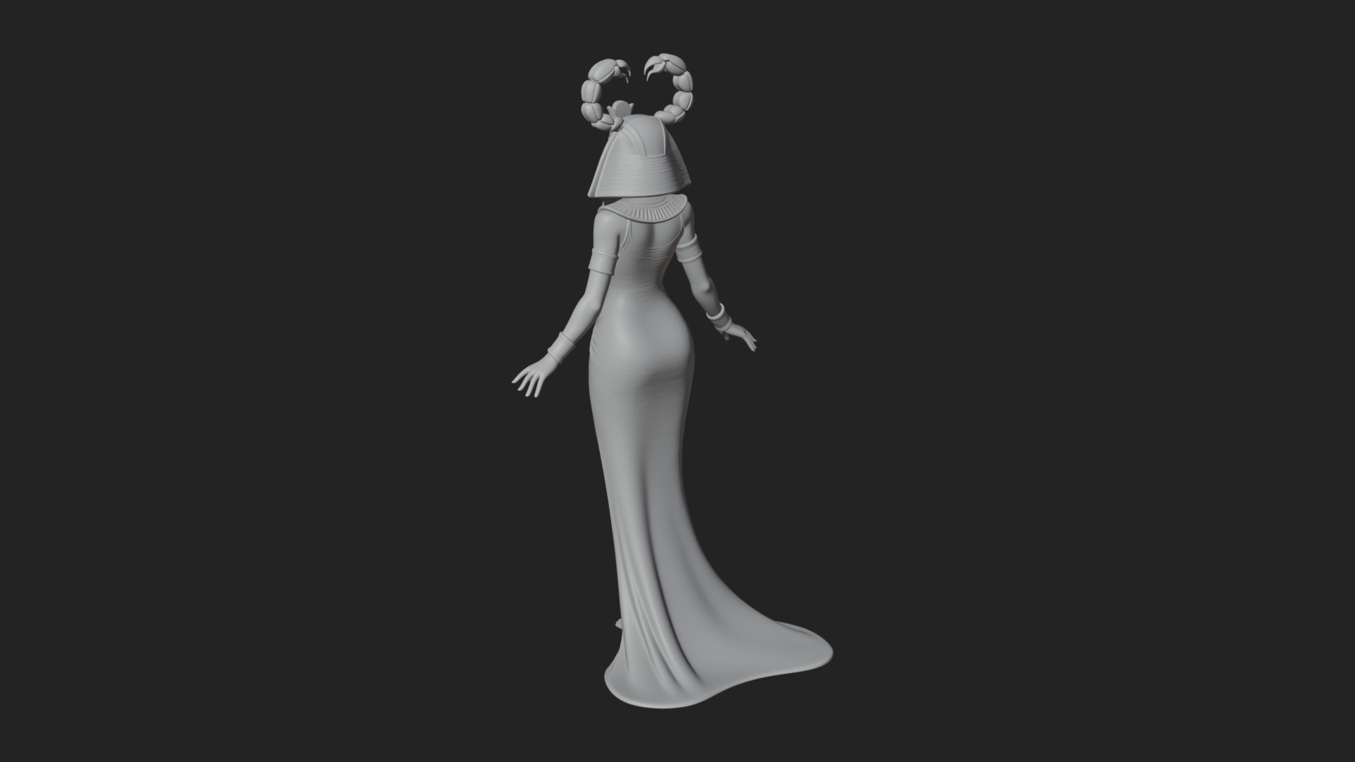 Egyptian Queen Statue Design 6 3D Print Model 3D Model