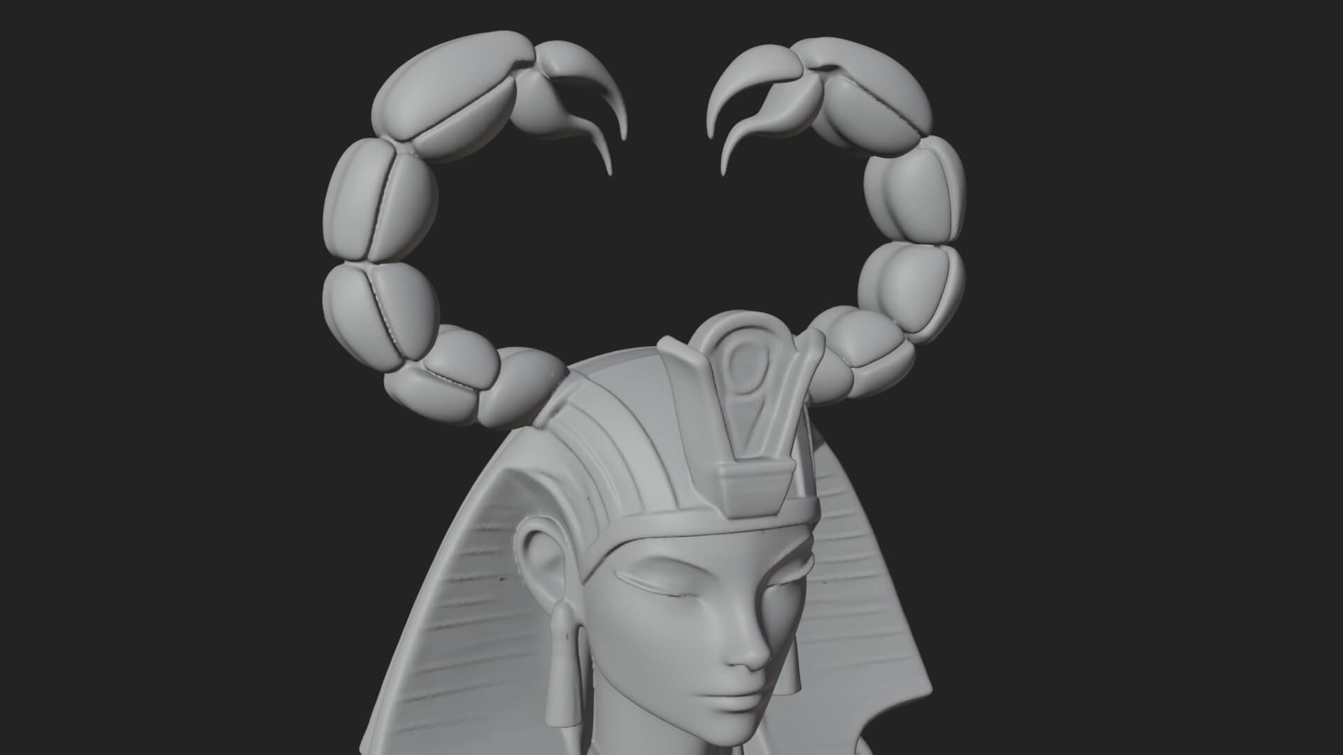 Egyptian Queen Statue Design 6 3D Print Model 3D Model