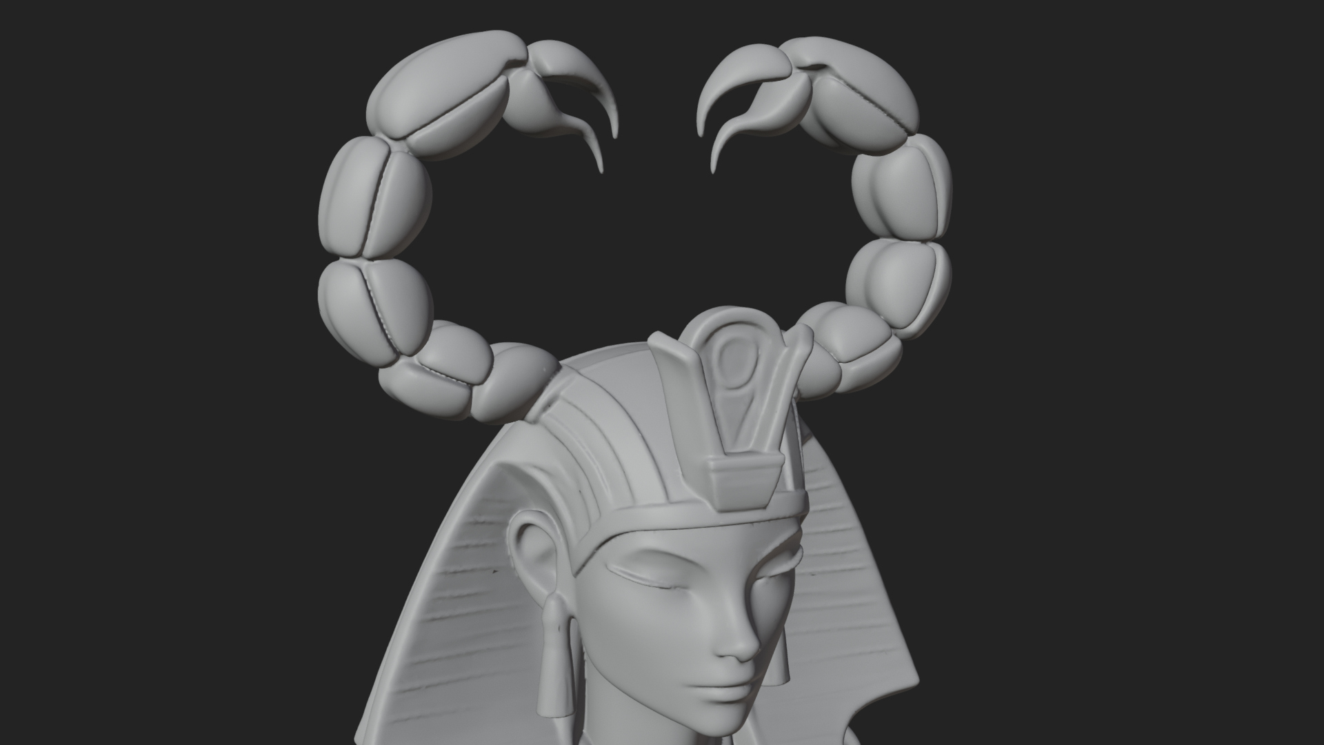 Egyptian Queen Statue Design 6 3D Print Model 3D Model