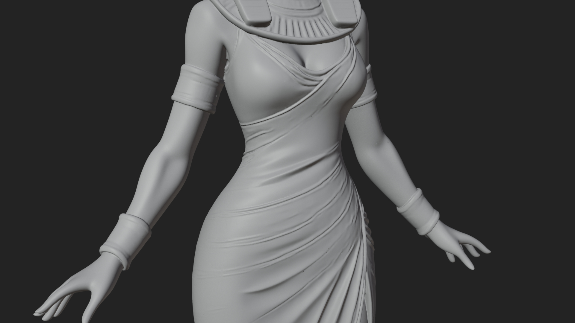Egyptian Queen Statue Design 6 3D Print Model 3D Model