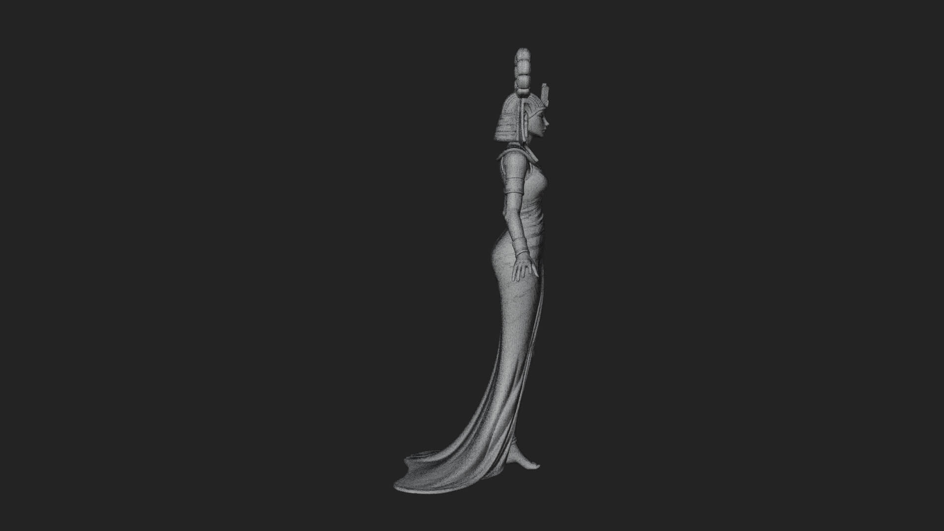Egyptian Queen Statue Design 6 3D Print Model 3D Model
