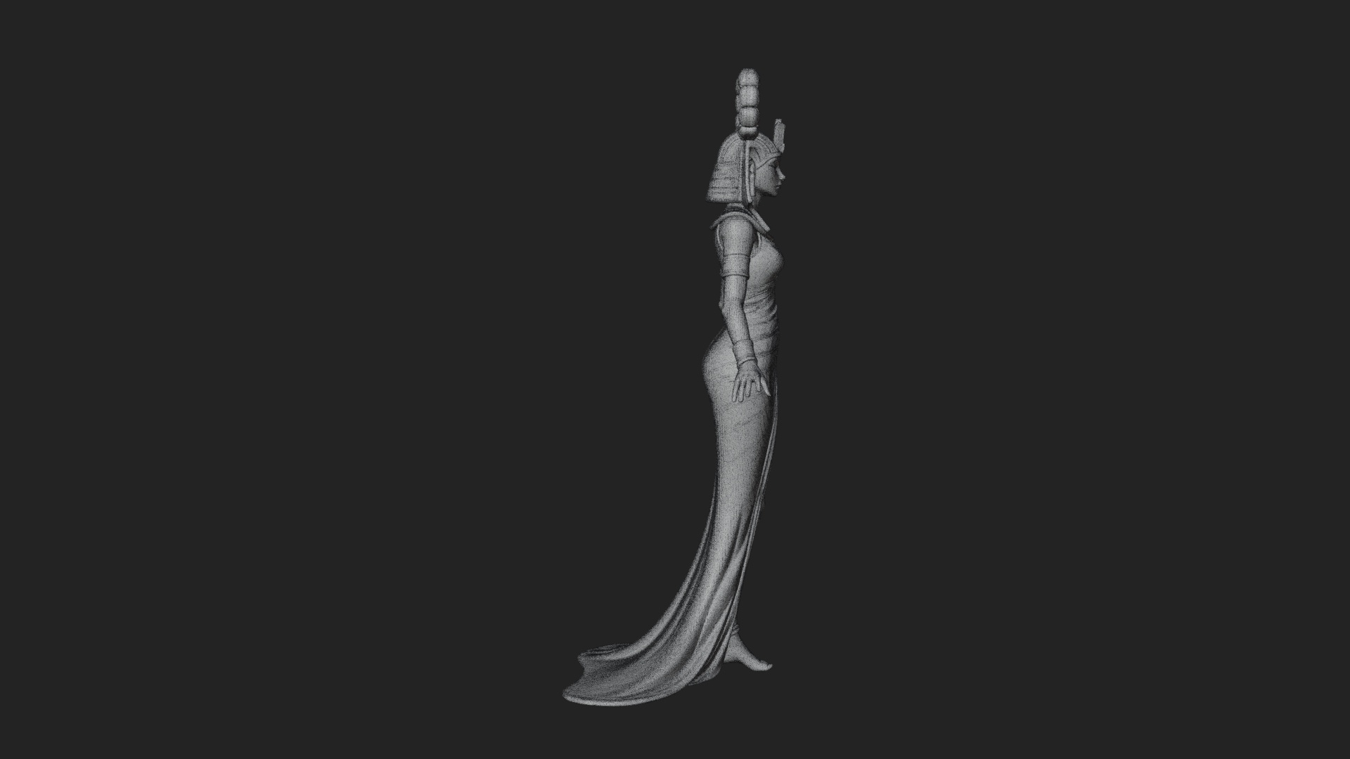Egyptian Queen Statue Design 6 3D Print Model 3D Model