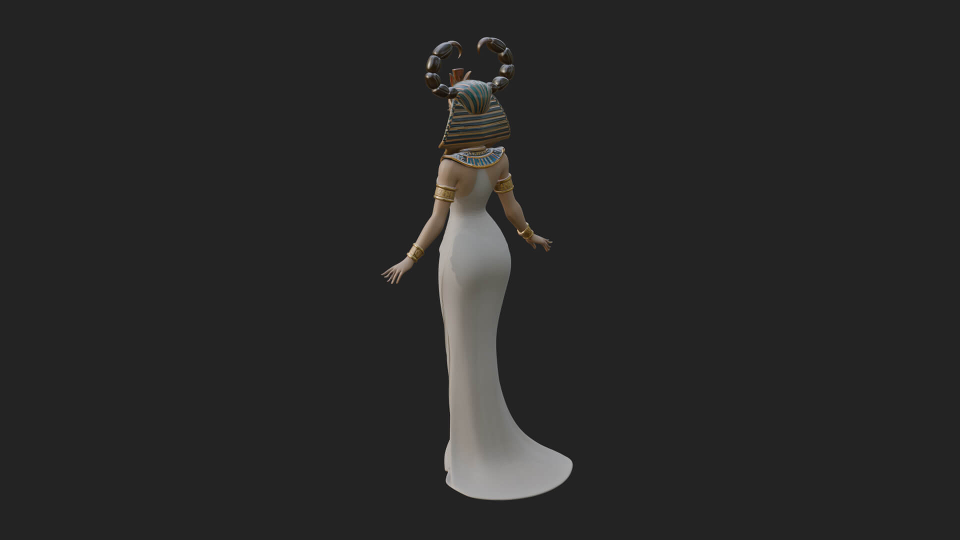 Egyptian Queen Statue Design 7 3D Print Model 3D Model