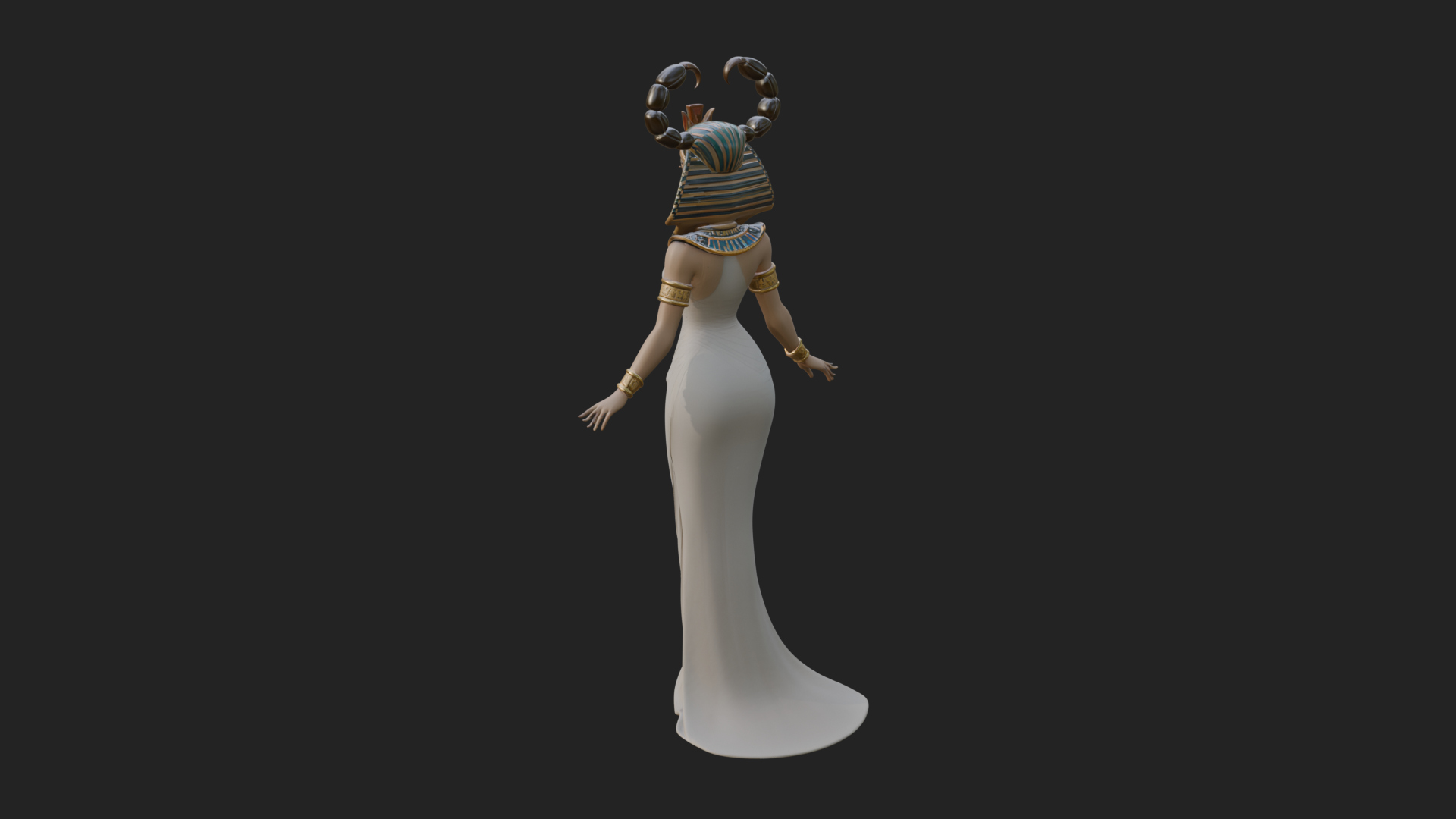 Egyptian Queen Statue Design 7 3D Print Model 3D Model