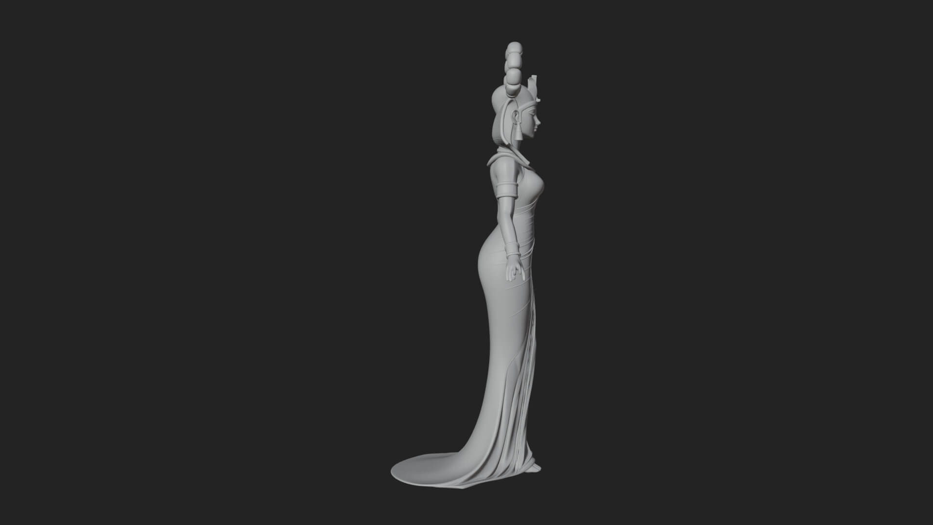 Egyptian Queen Statue Design 7 3D Print Model 3D Model