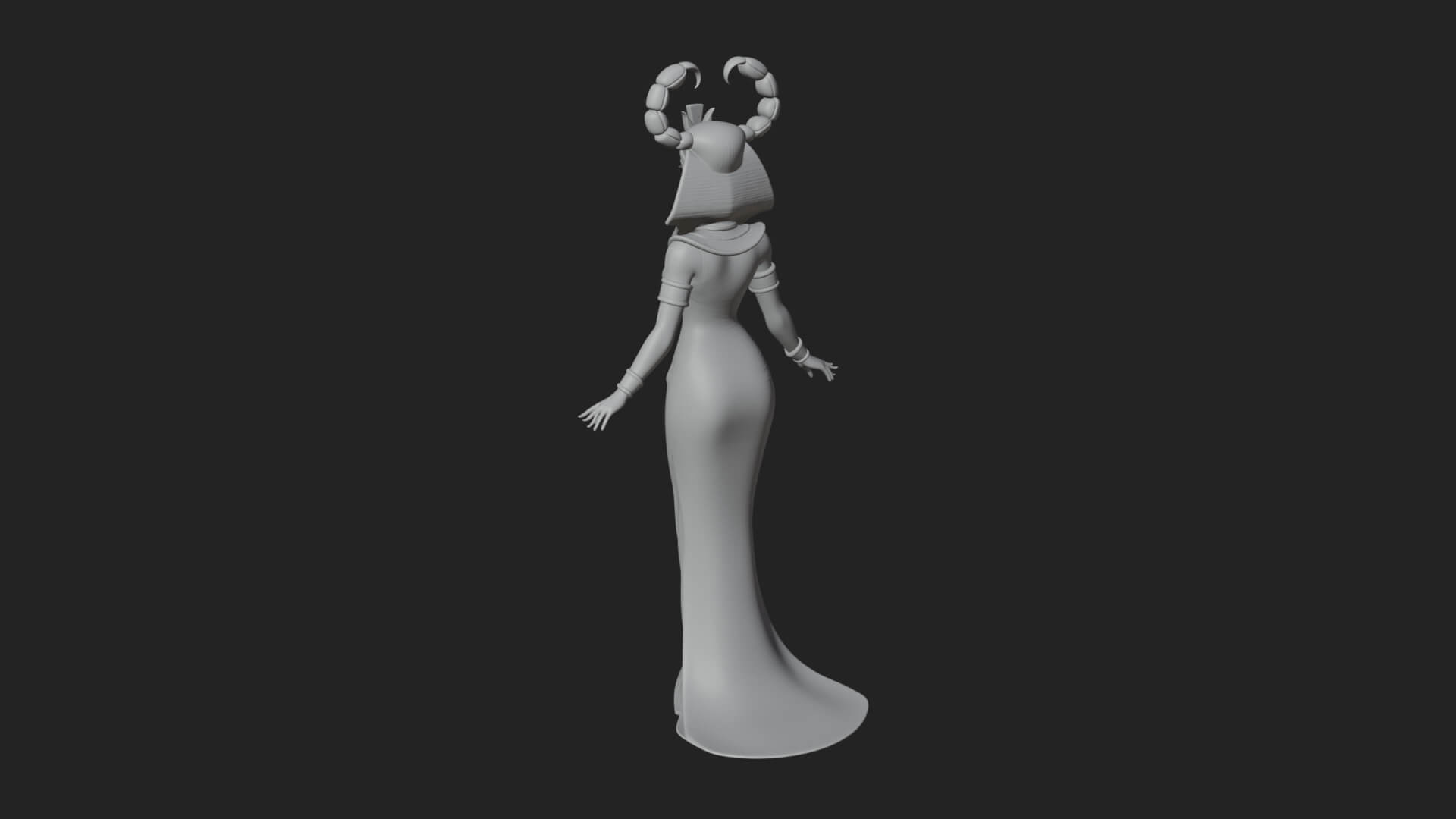Egyptian Queen Statue Design 7 3D Print Model 3D Model