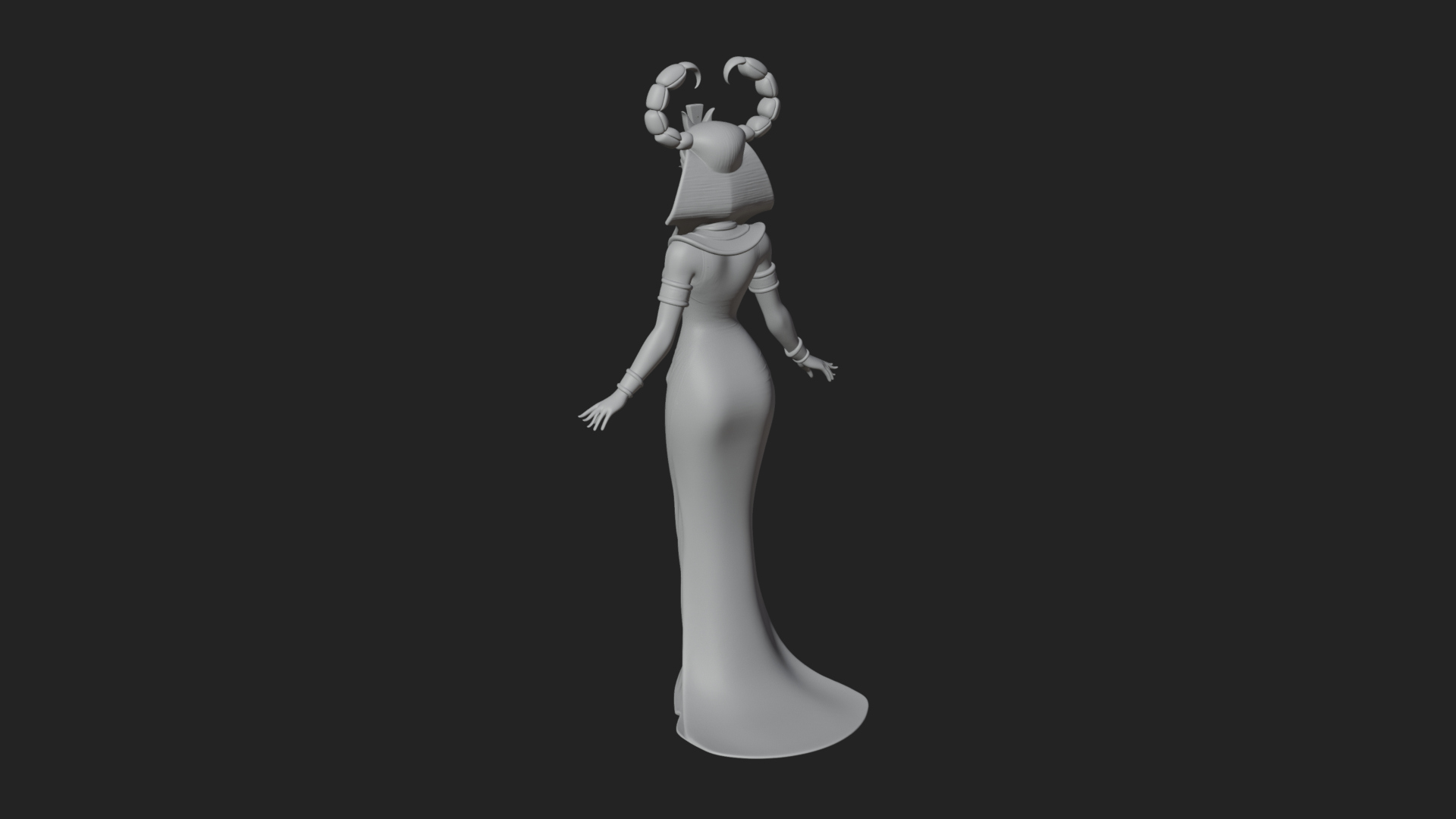 Egyptian Queen Statue Design 7 3D Print Model 3D Model