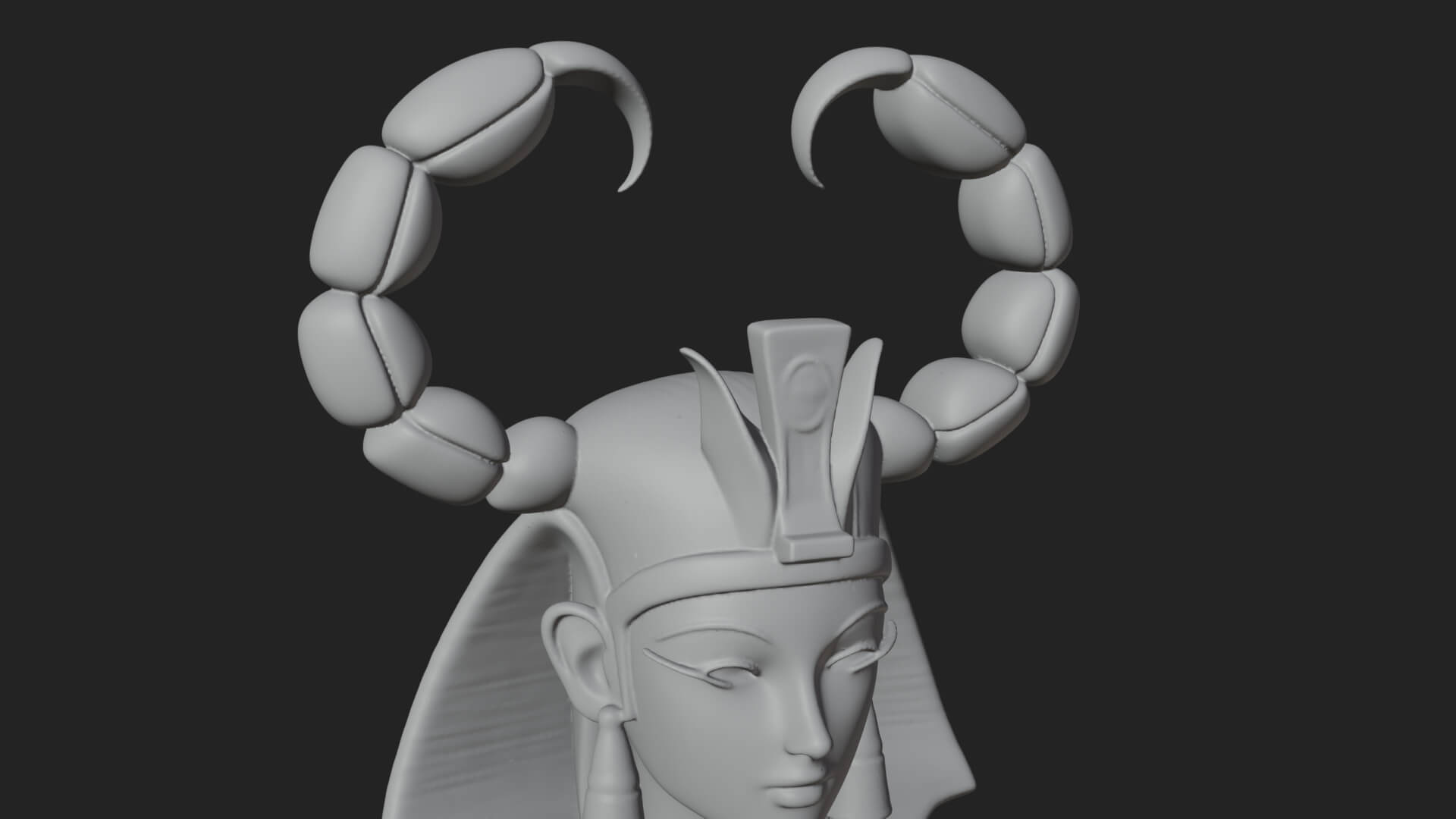 Egyptian Queen Statue Design 7 3D Print Model 3D Model