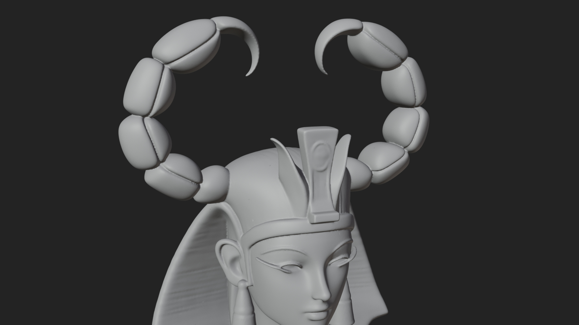 Egyptian Queen Statue Design 7 3D Print Model 3D Model