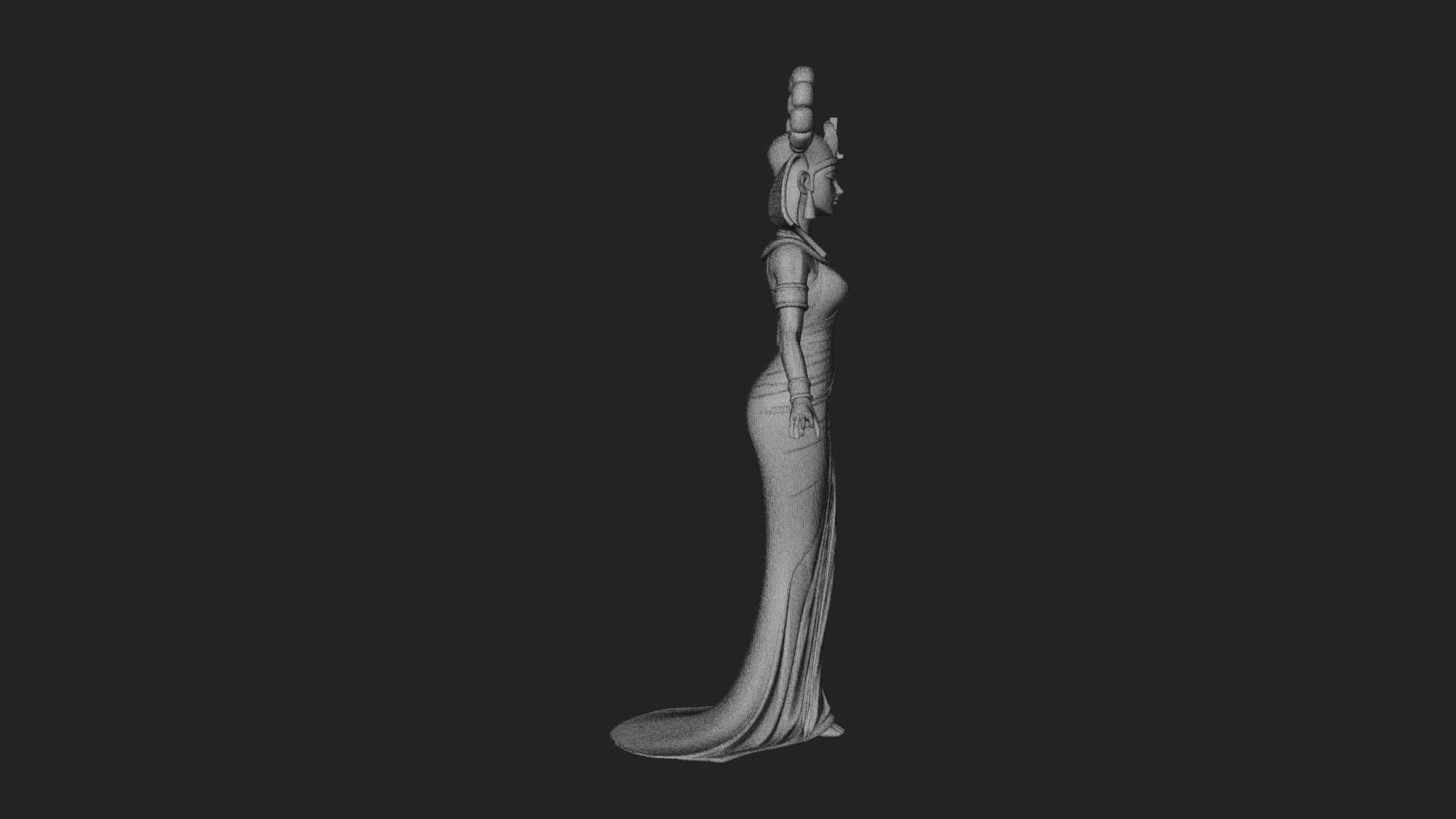 Egyptian Queen Statue Design 7 3D Print Model 3D Model