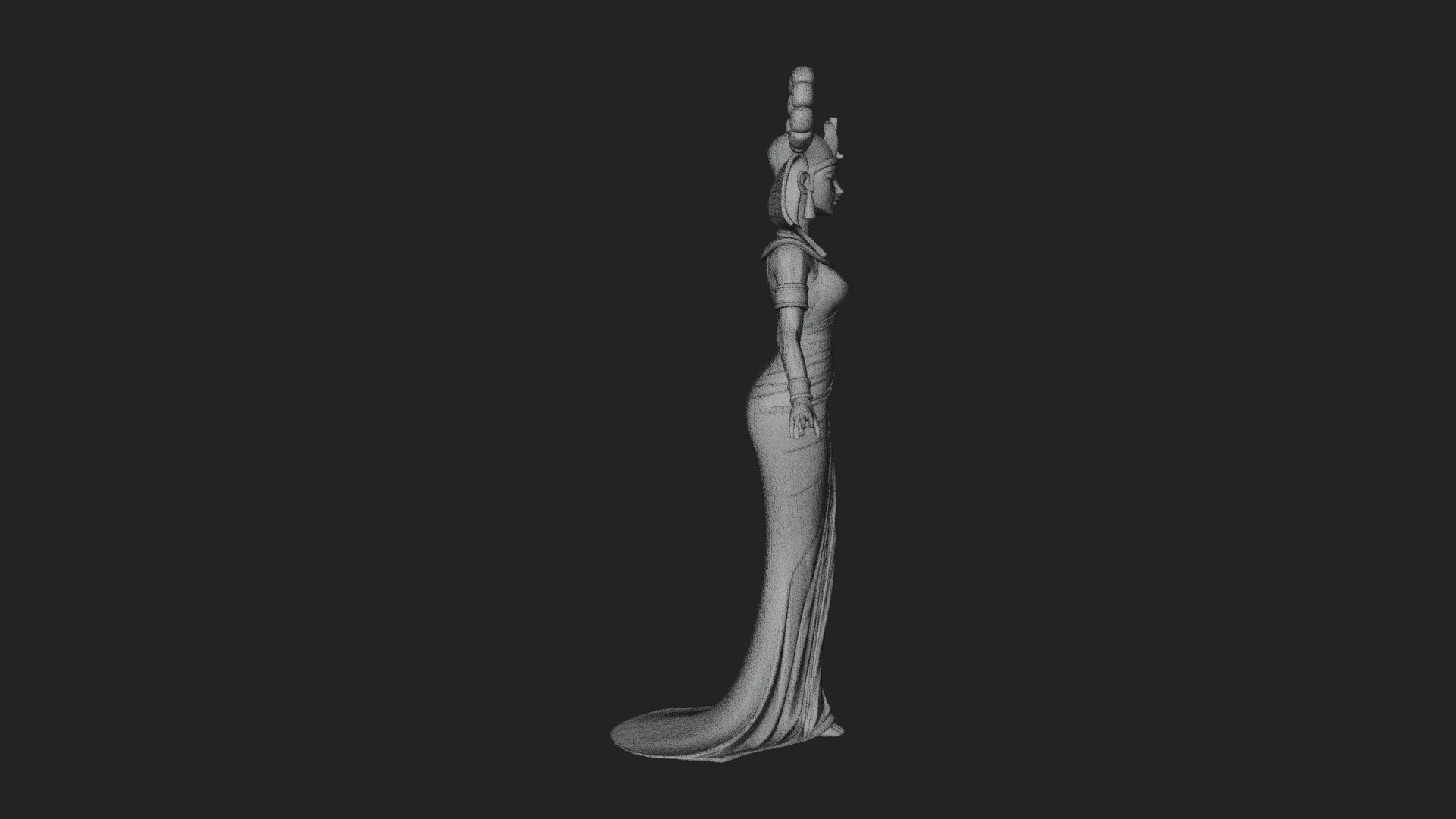 Egyptian Queen Statue Design 7 3D Print Model 3D Model