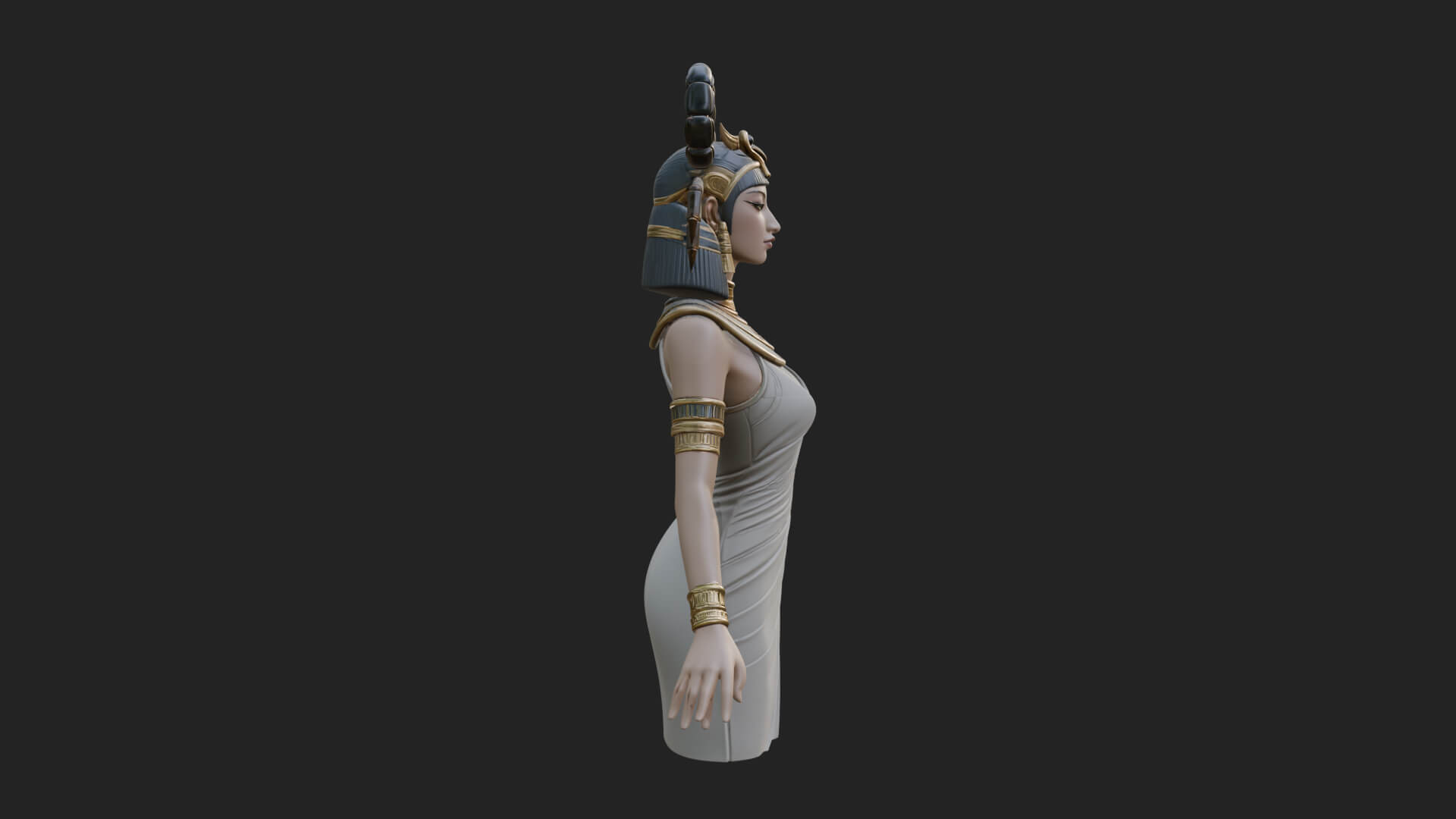 Egyptian Queen Statue Design 8 3D Print Model 3D Model