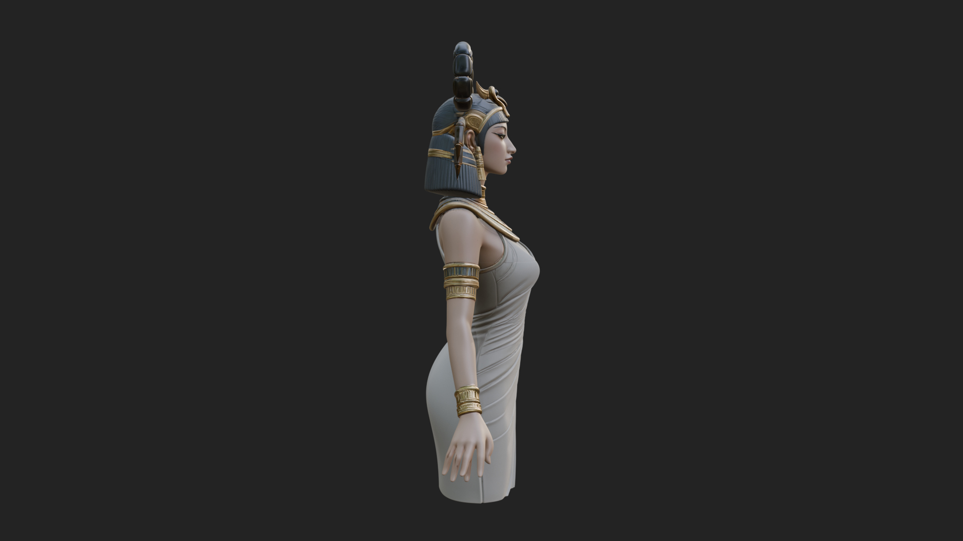 Egyptian Queen Statue Design 8 3D Print Model 3D Model