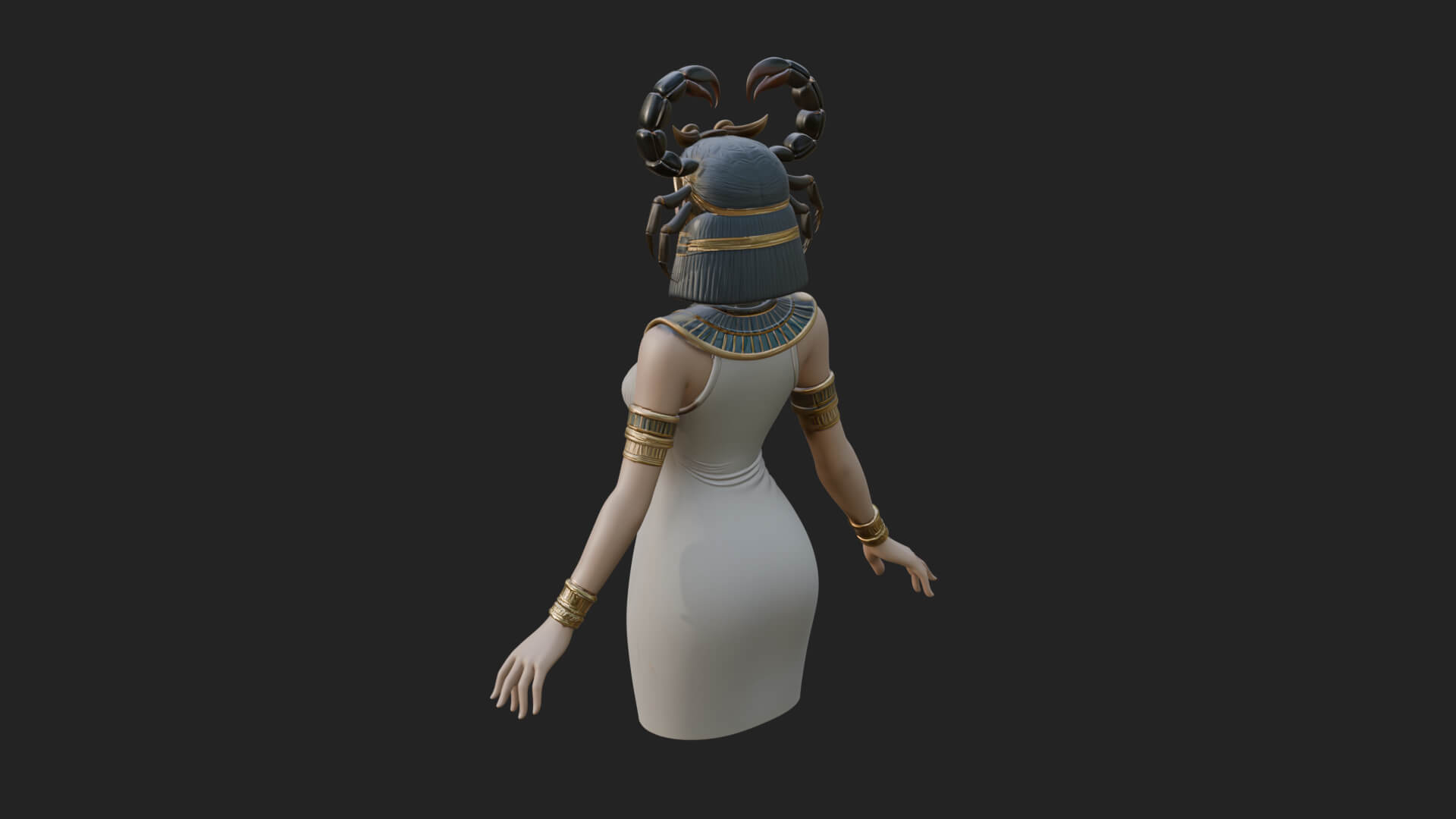 Egyptian Queen Statue Design 8 3D Print Model 3D Model