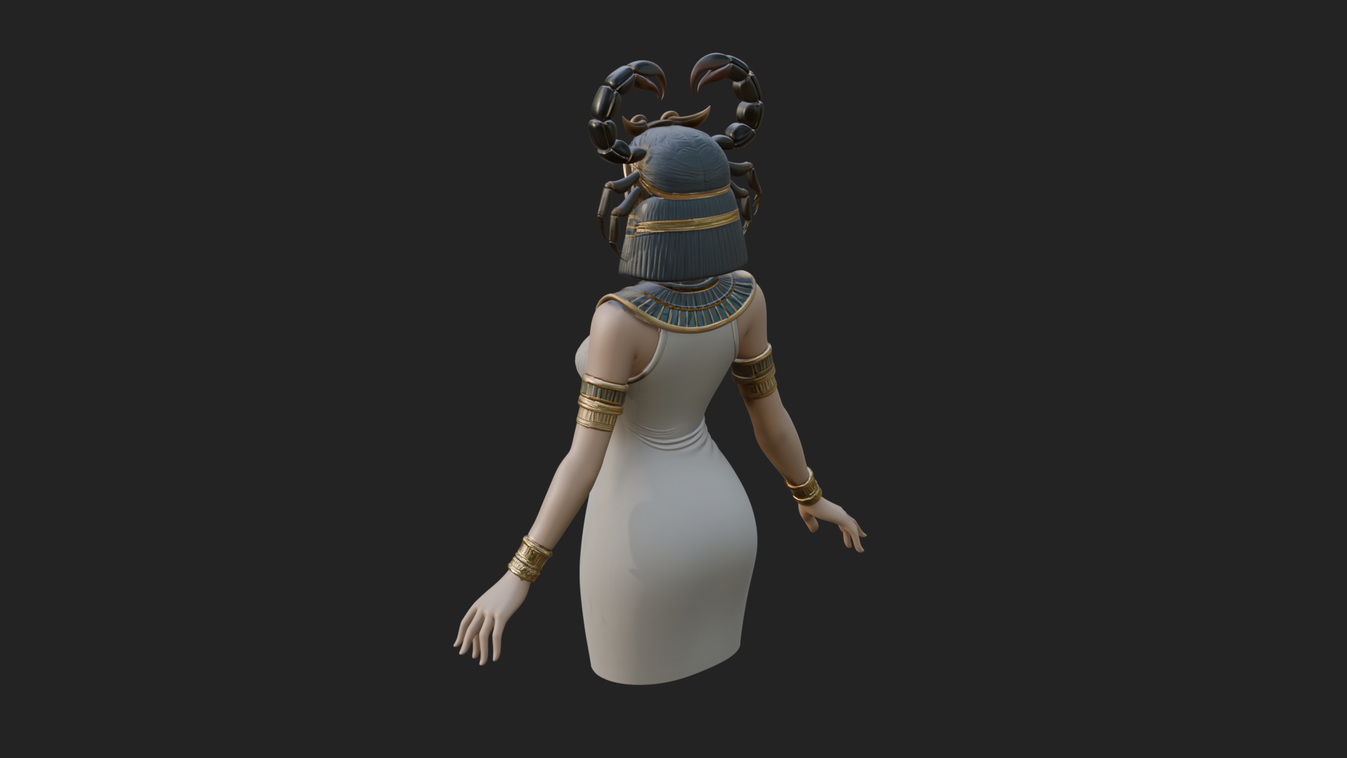 Egyptian Queen Statue Design 8 3D Print Model 3D Model