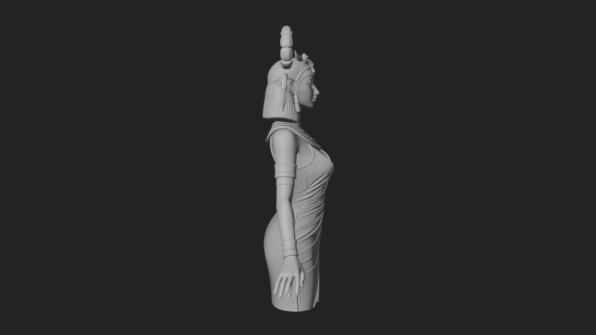 Egyptian Queen Statue Design 8 3D Print Model 3D Model