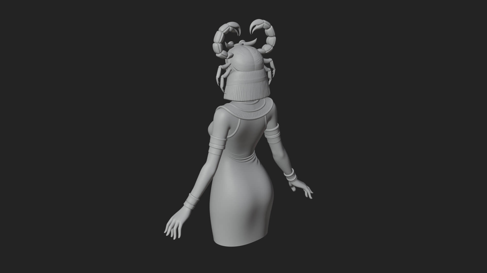 Egyptian Queen Statue Design 8 3D Print Model 3D Model