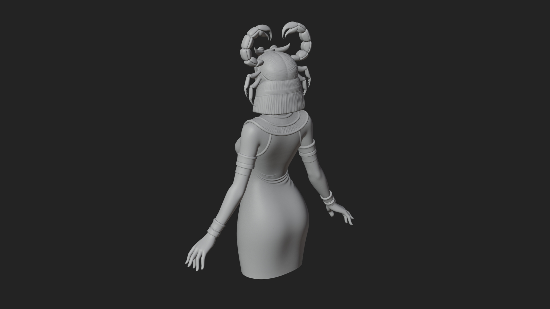 Egyptian Queen Statue Design 8 3D Print Model 3D Model