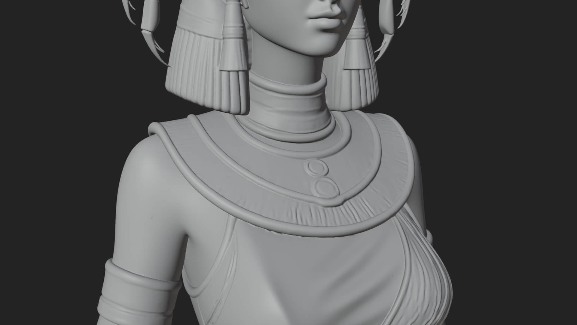 Egyptian Queen Statue Design 8 3D Print Model 3D Model