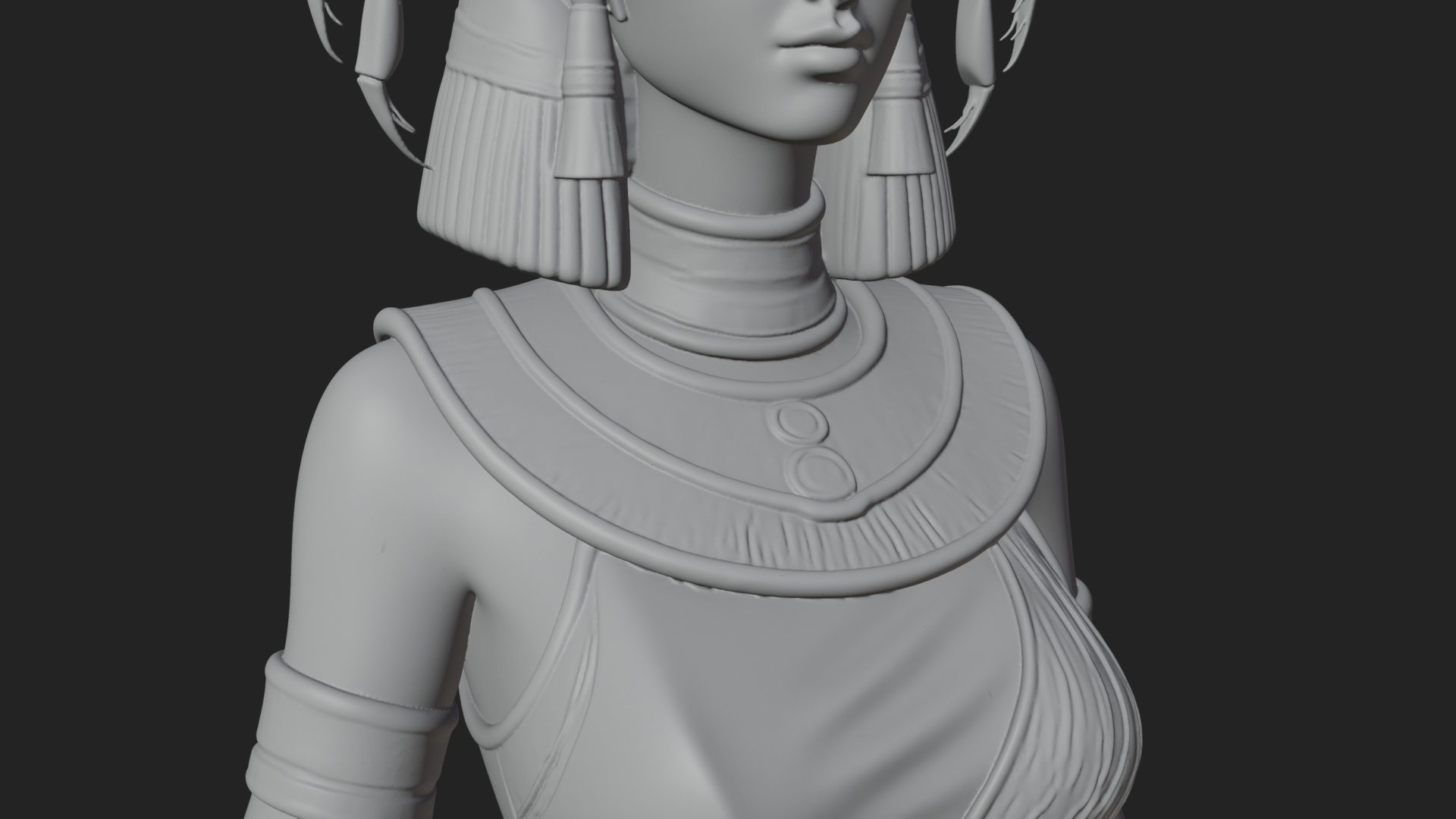 Egyptian Queen Statue Design 8 3D Print Model 3D Model