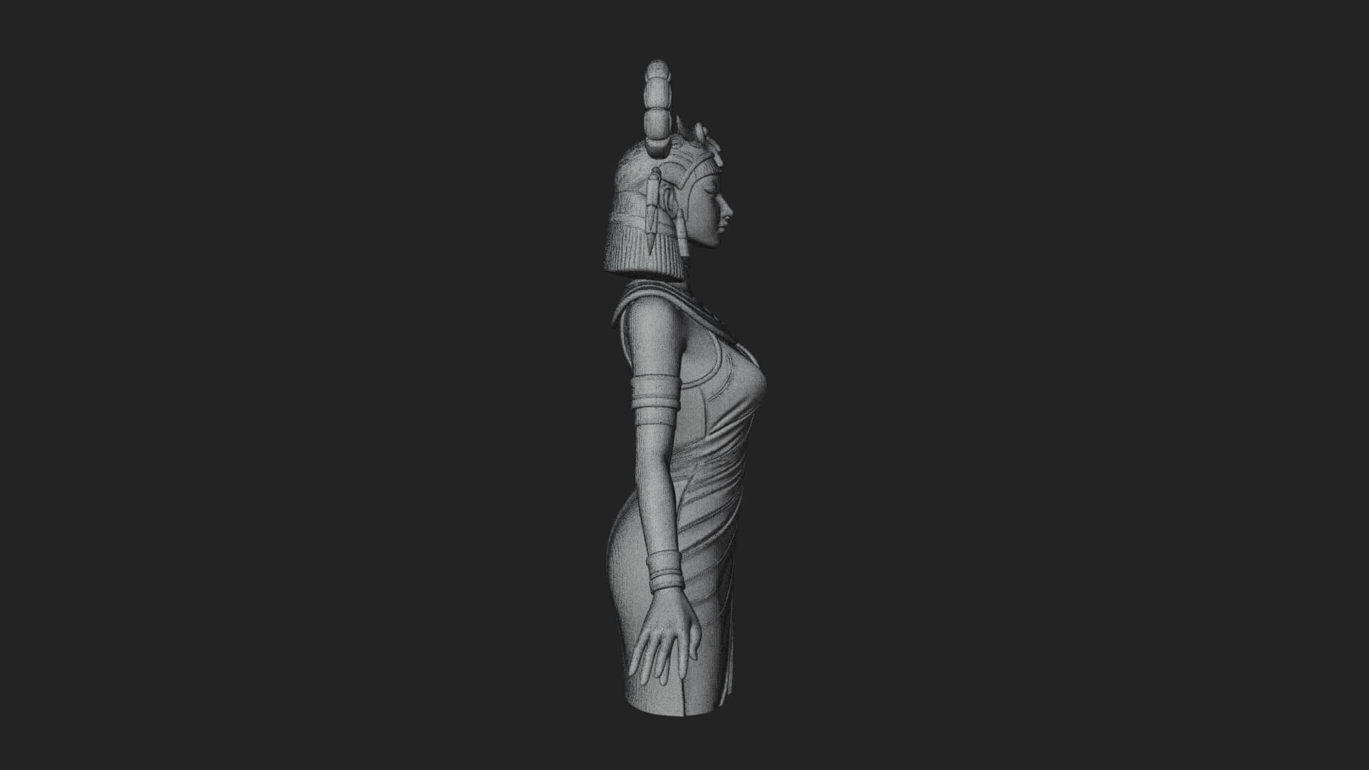 Egyptian Queen Statue Design 8 3D Print Model 3D Model
