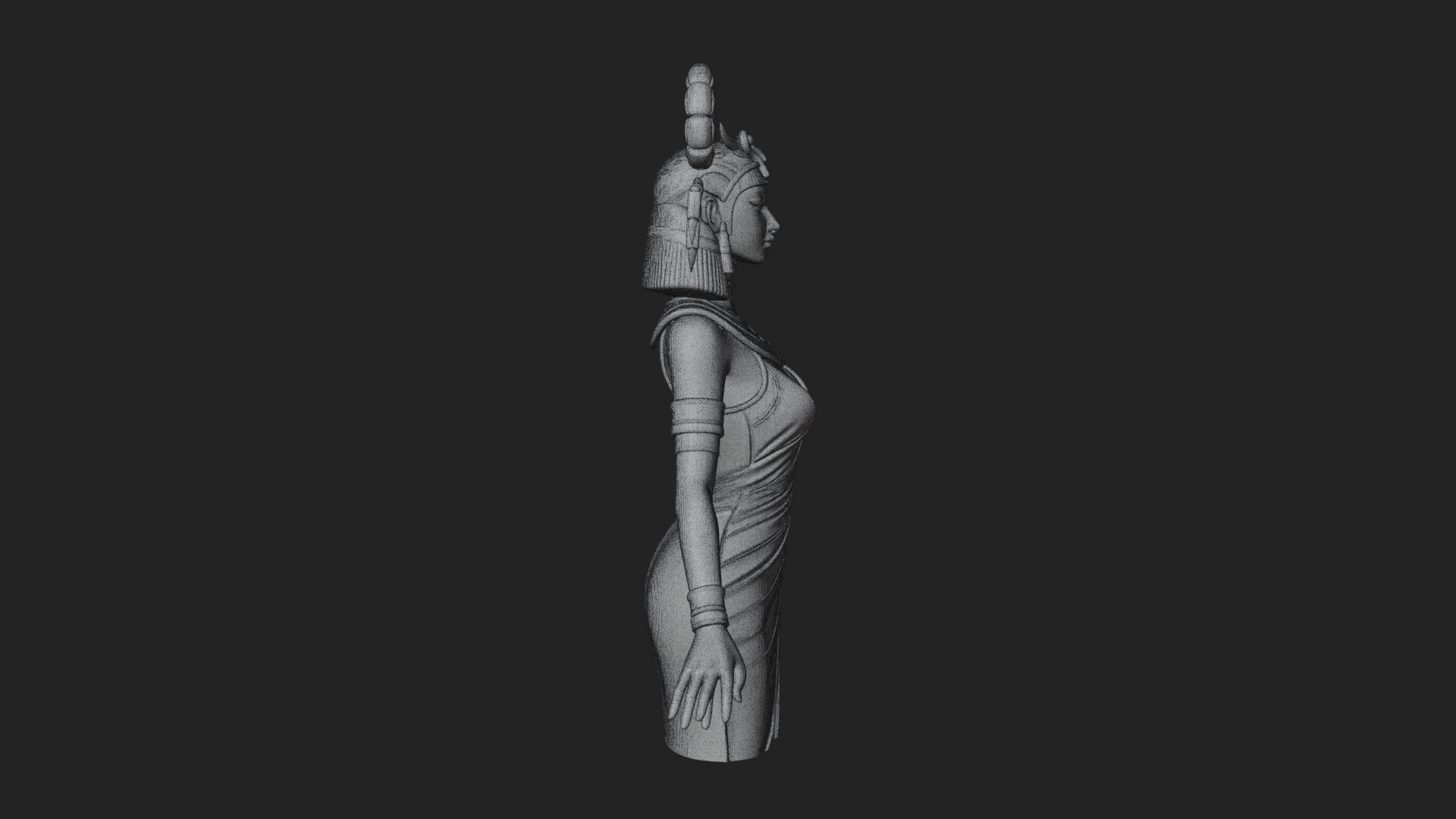Egyptian Queen Statue Design 8 3D Print Model 3D Model