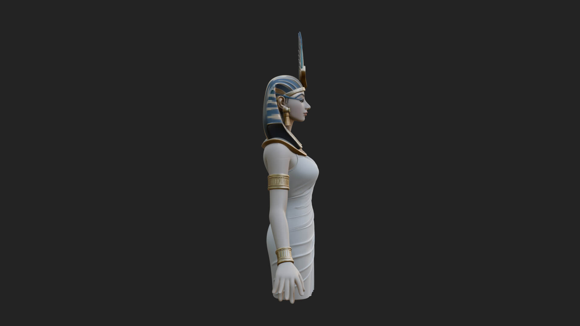Egyptian Queen Statue Design 9 3D Print Model 3D Model