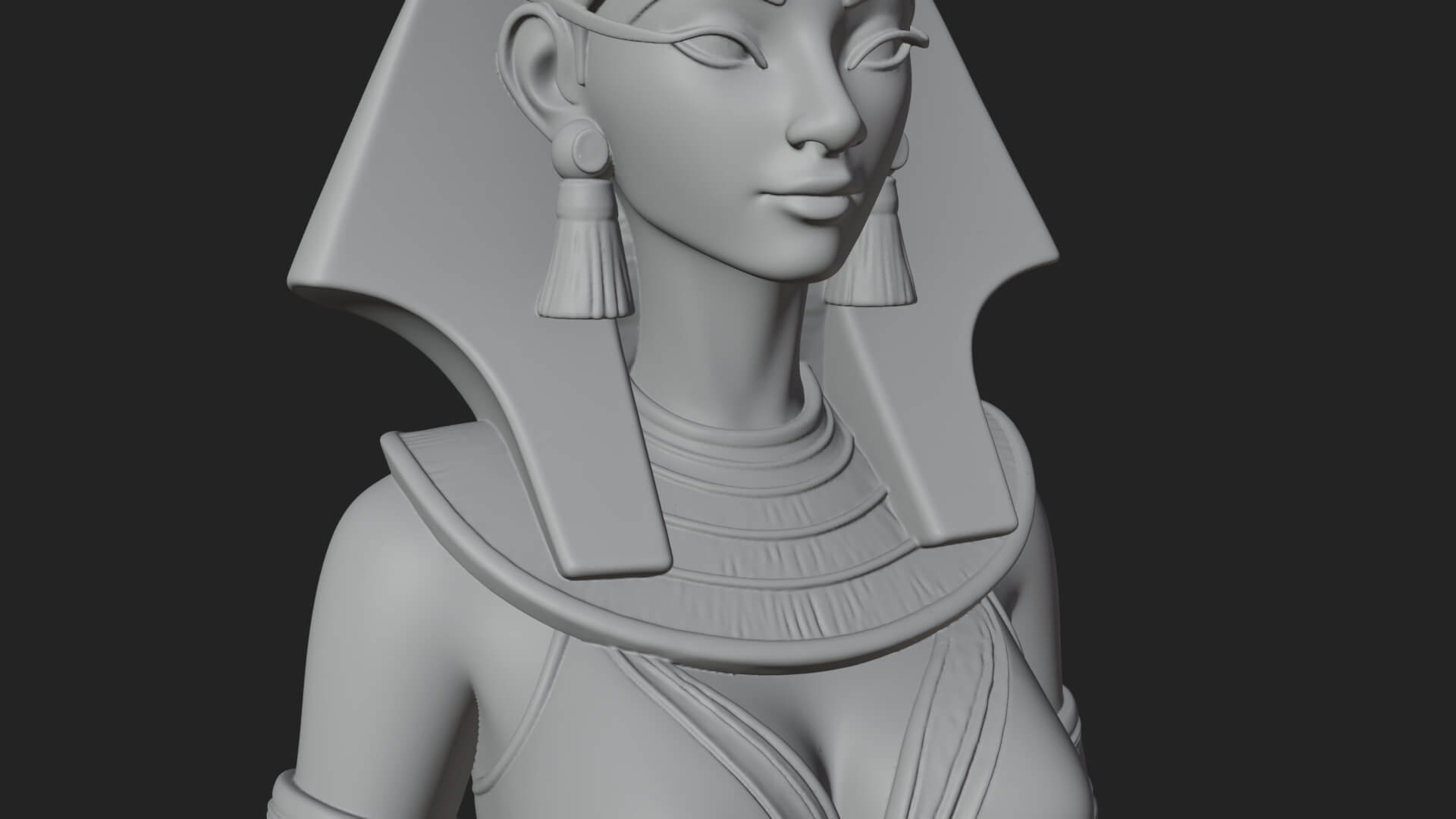 Egyptian Queen Statue Design 9 3D Print Model 3D Model
