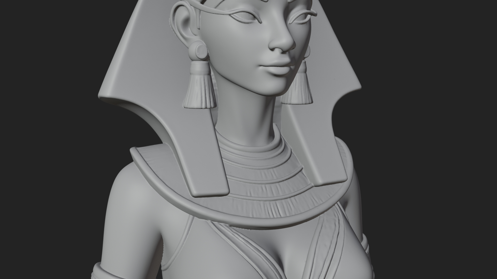Egyptian Queen Statue Design 9 3D Print Model 3D Model