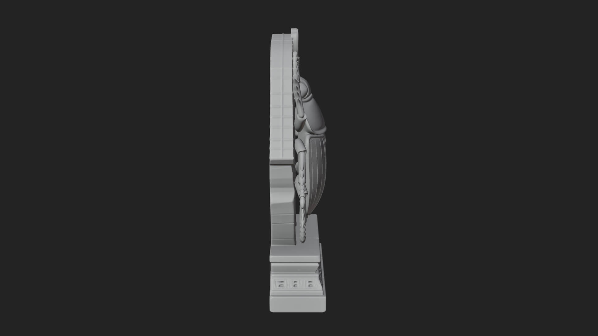 Egyptian Scarab Wall Plaque Design 13 3D Print Model 3D Model