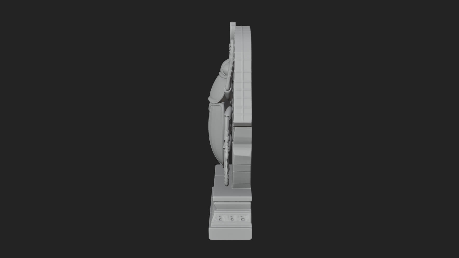 Egyptian Scarab Wall Plaque Design 13 3D Print Model 3D Model